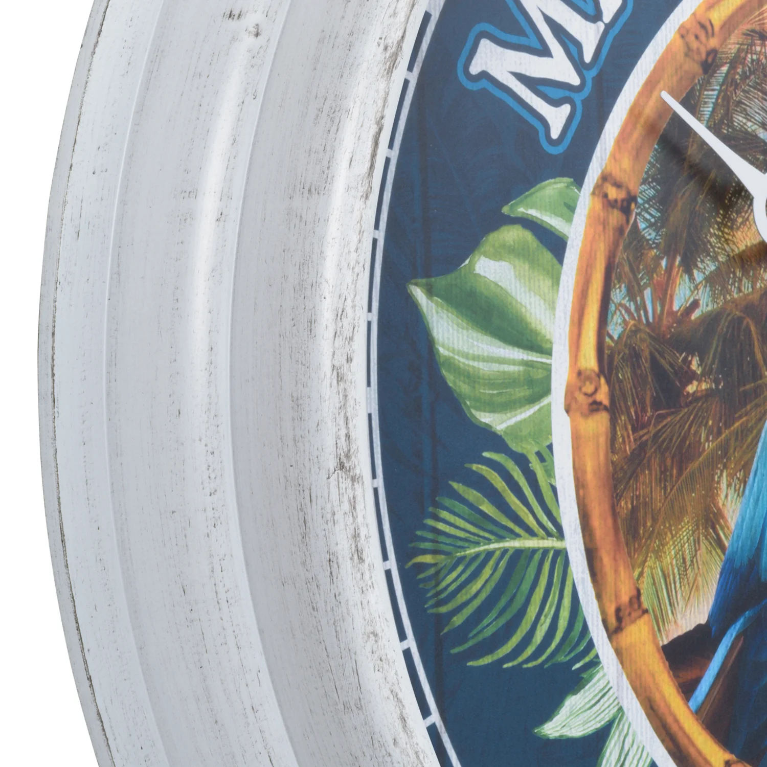 433-3841MV6T 15.75-inch Margaritaville Indoor/Outdoor Wall Clock w/ Temperature - Image 3