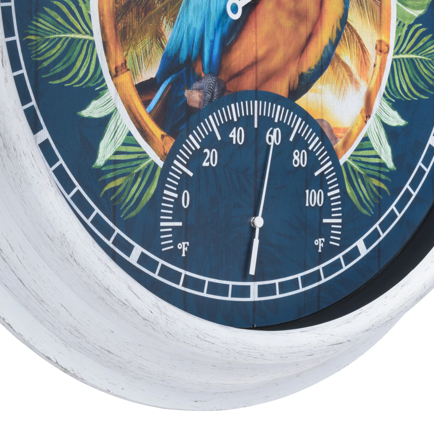 433-3841MV6T 15.75-inch Margaritaville Indoor/Outdoor Wall Clock w/ Temperature - Image 4