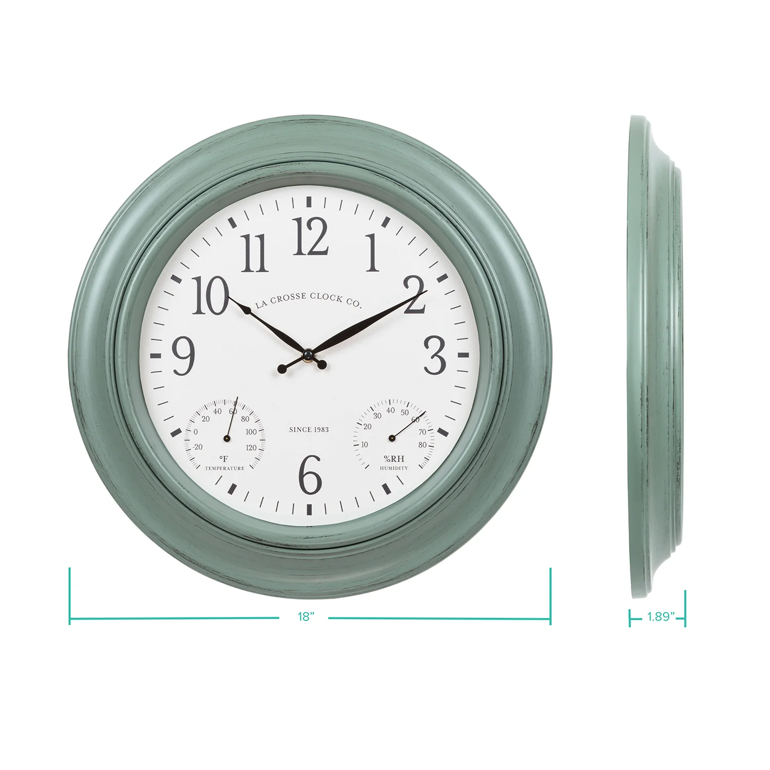 433-3846 18-inch Indoor/Outdoor Wall Clock - Image 8