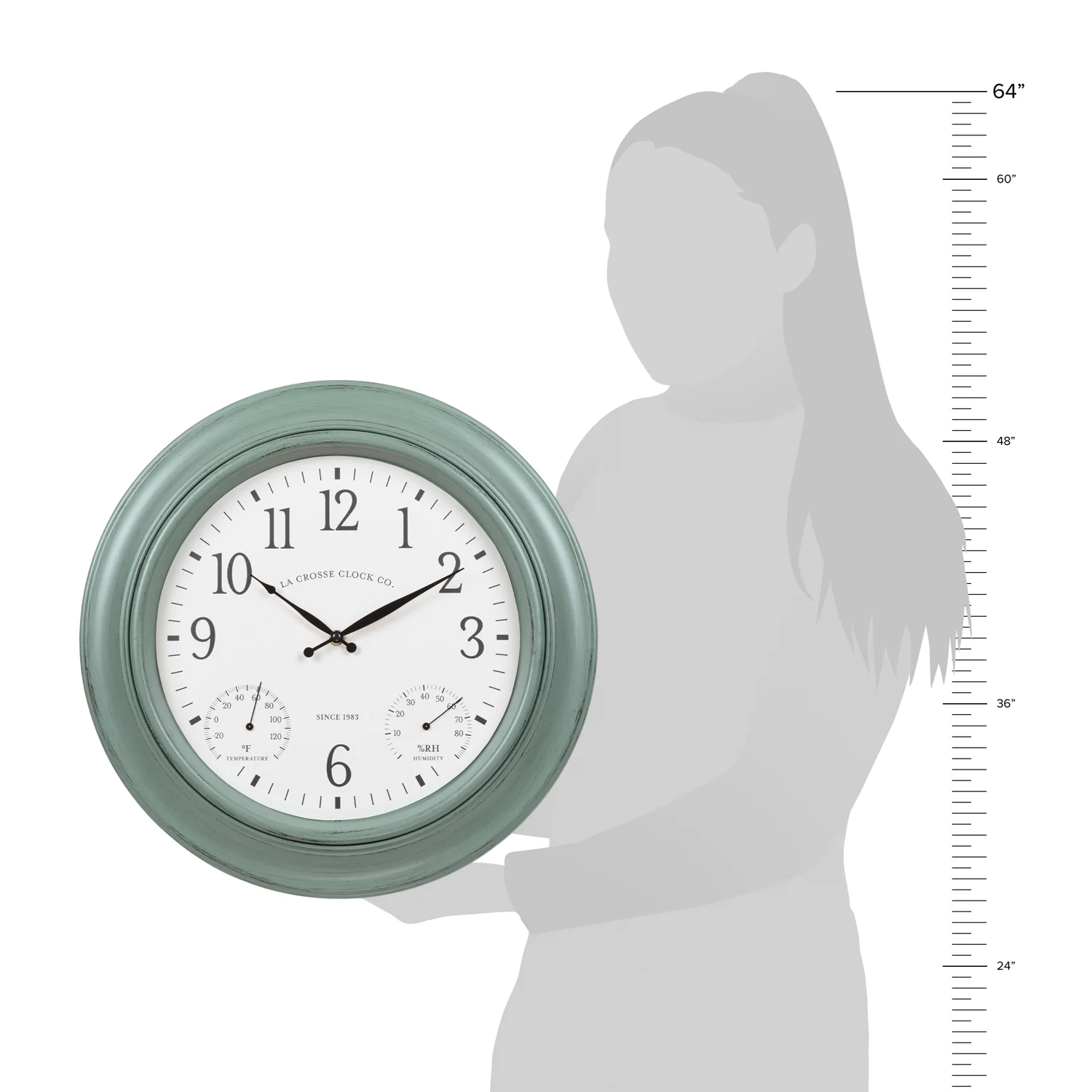 433-3846 18-inch Indoor/Outdoor Wall Clock - Image 9