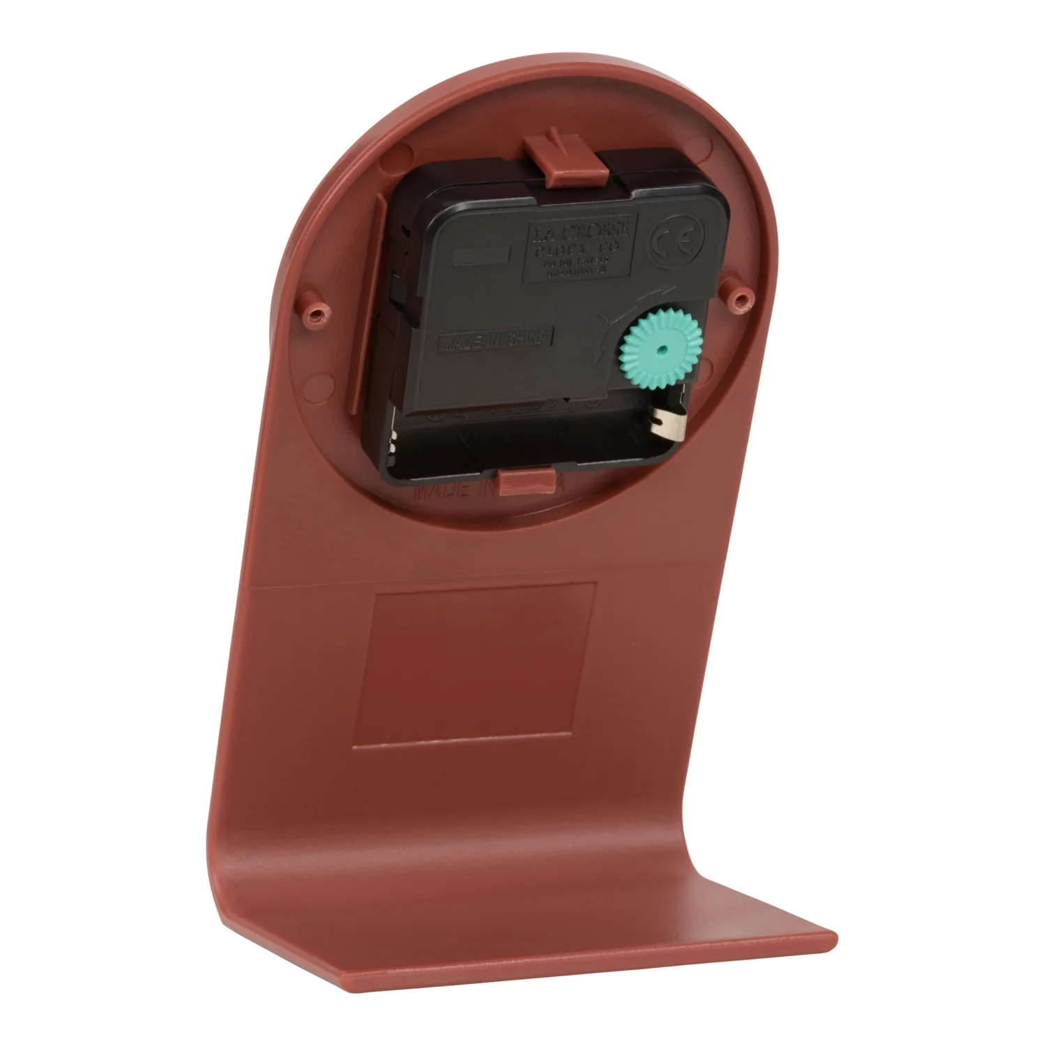437-3015BR Grooves Tabletop Clock - Brick Red - Image 5