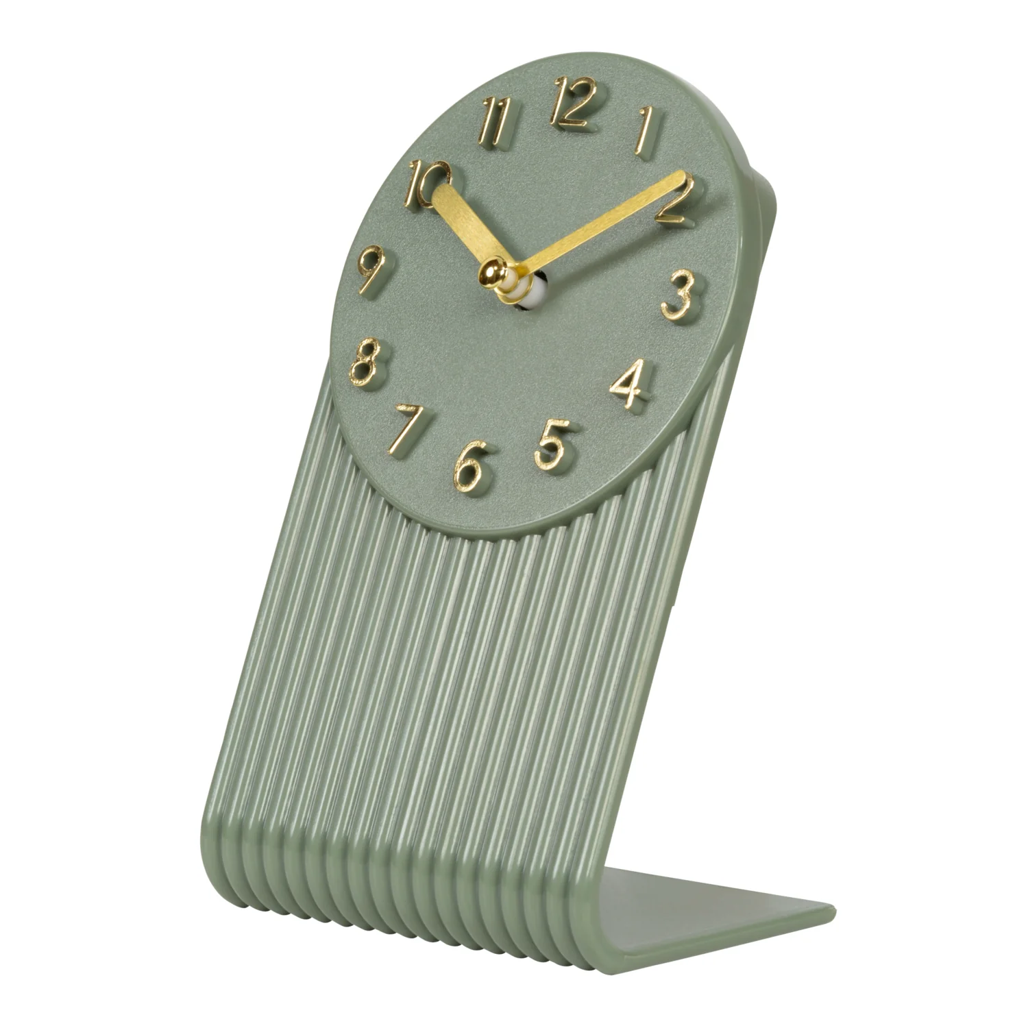437-3015LS Grooves Tabletop Clock - Light Sage - Image 7