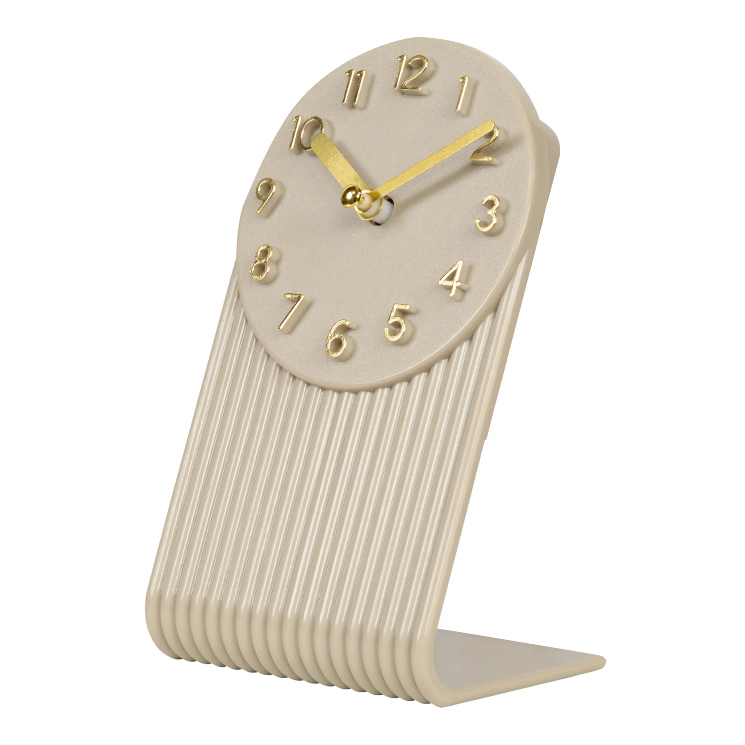 437-3015SW Grooves Tabletop Clock - Soft White - Image 7