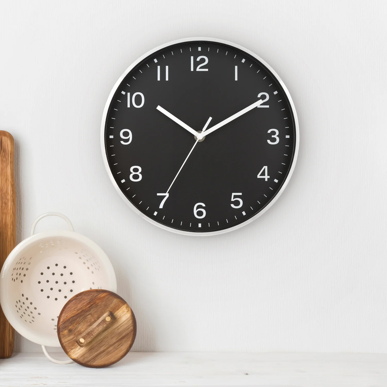 460020 10 in Brushed Wall Clock - Image 3