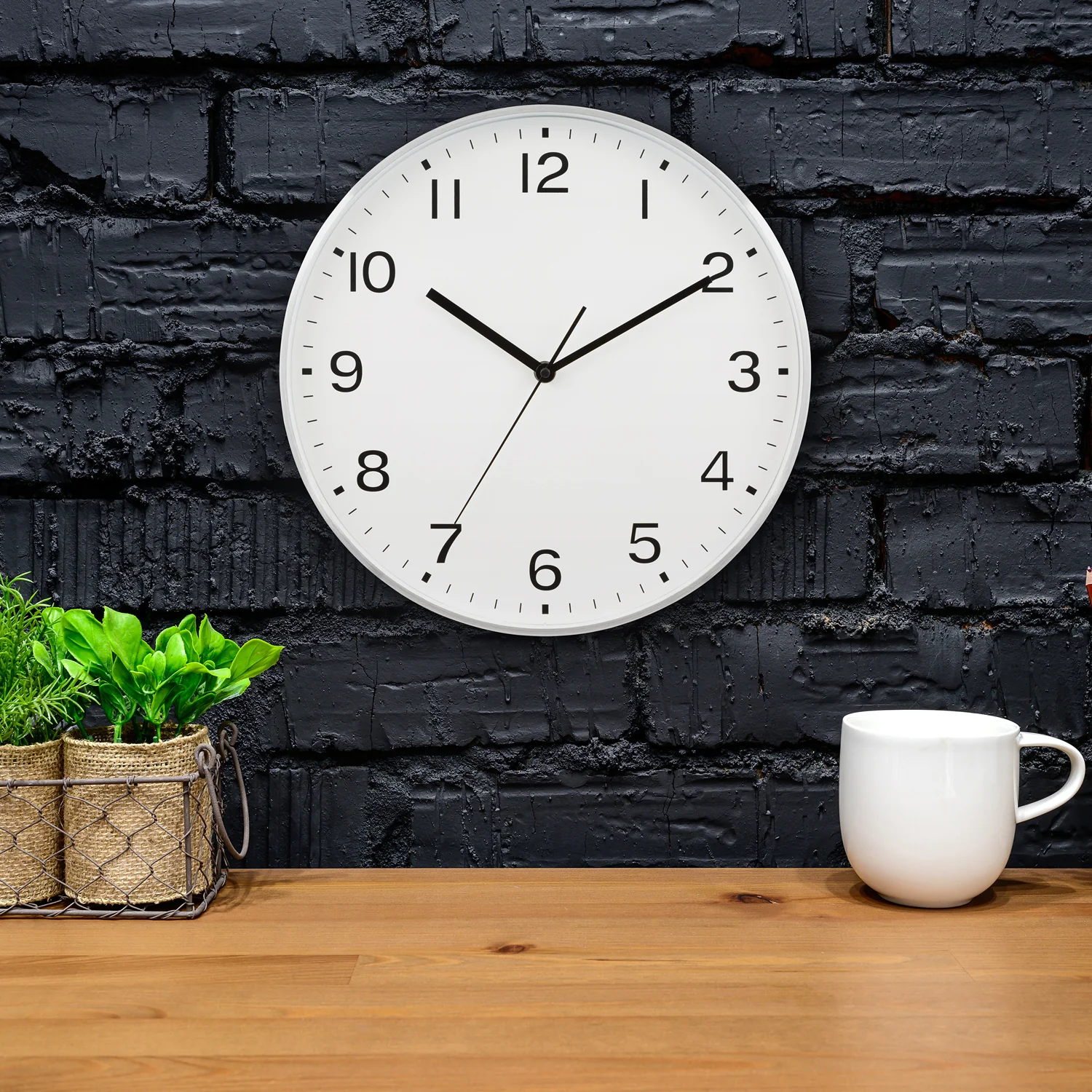 46021 13-inch Brushed Wall Clock - Image 3