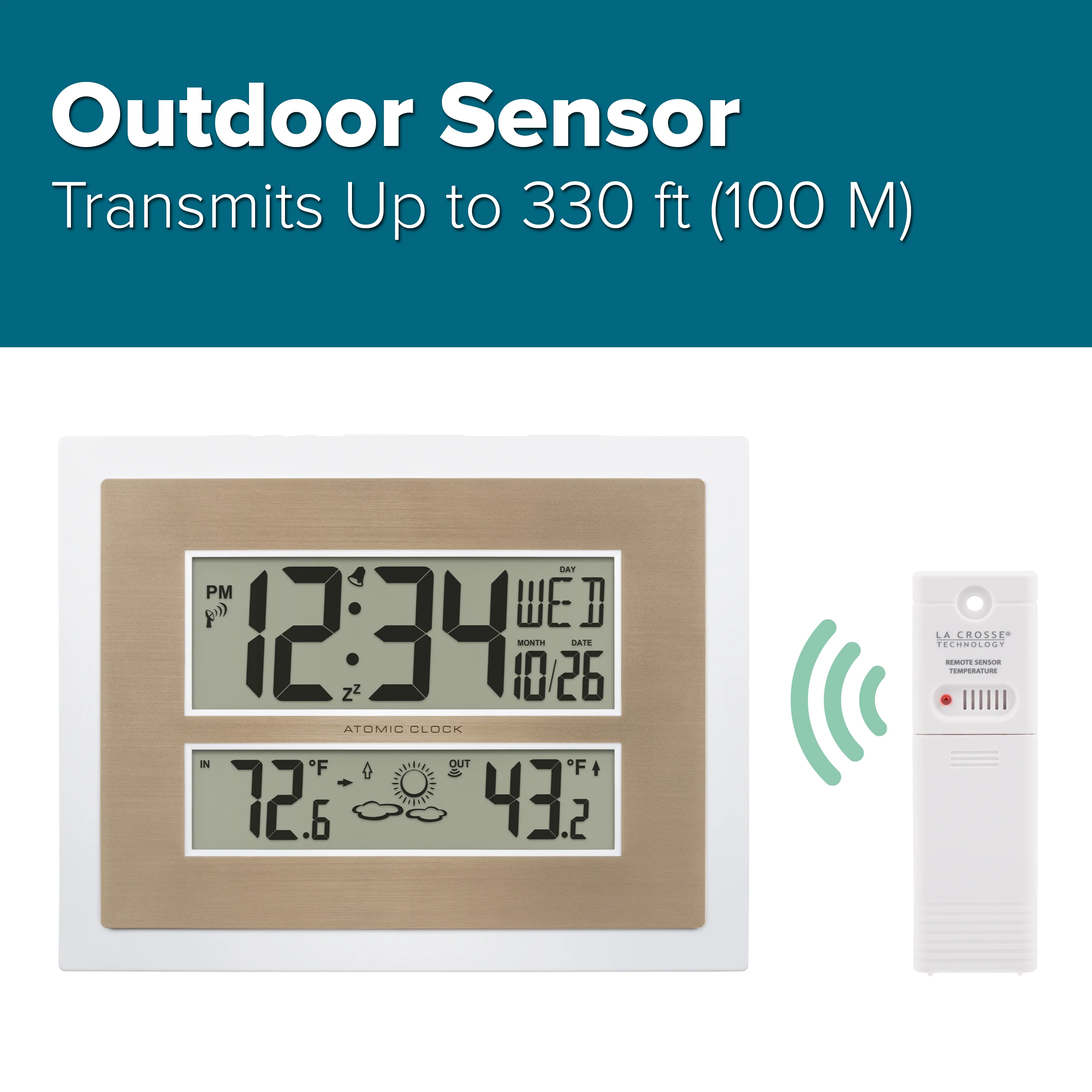 512-14937 Atomic Digital Wall Clock - Image 3