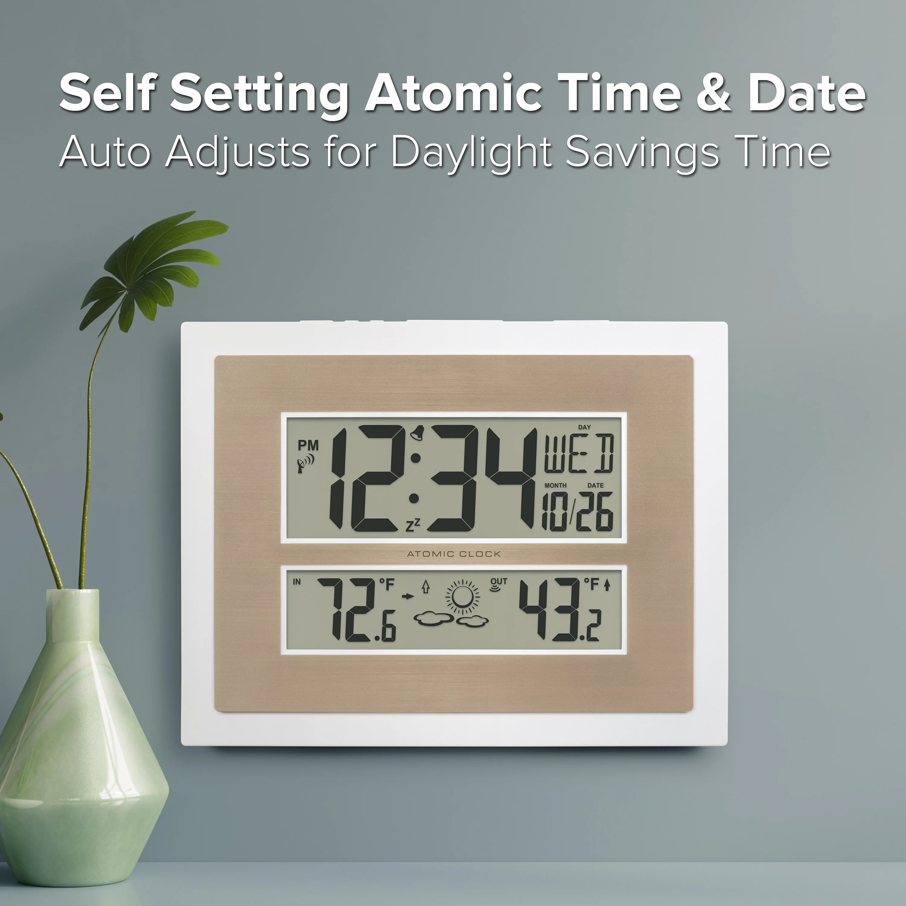512-14937 Atomic Digital Wall Clock - Image 4
