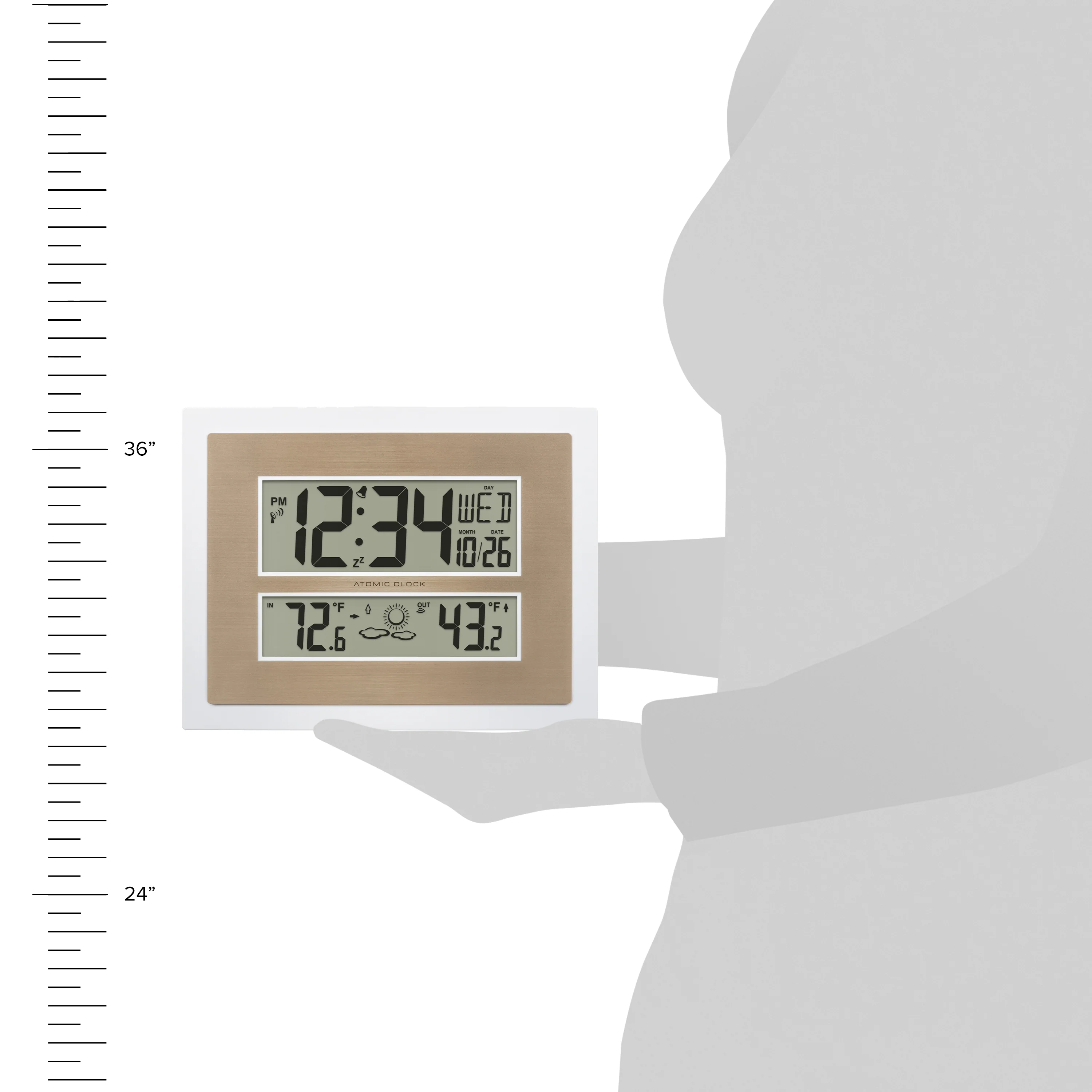 512-14937 Atomic Digital Wall Clock - Image 6