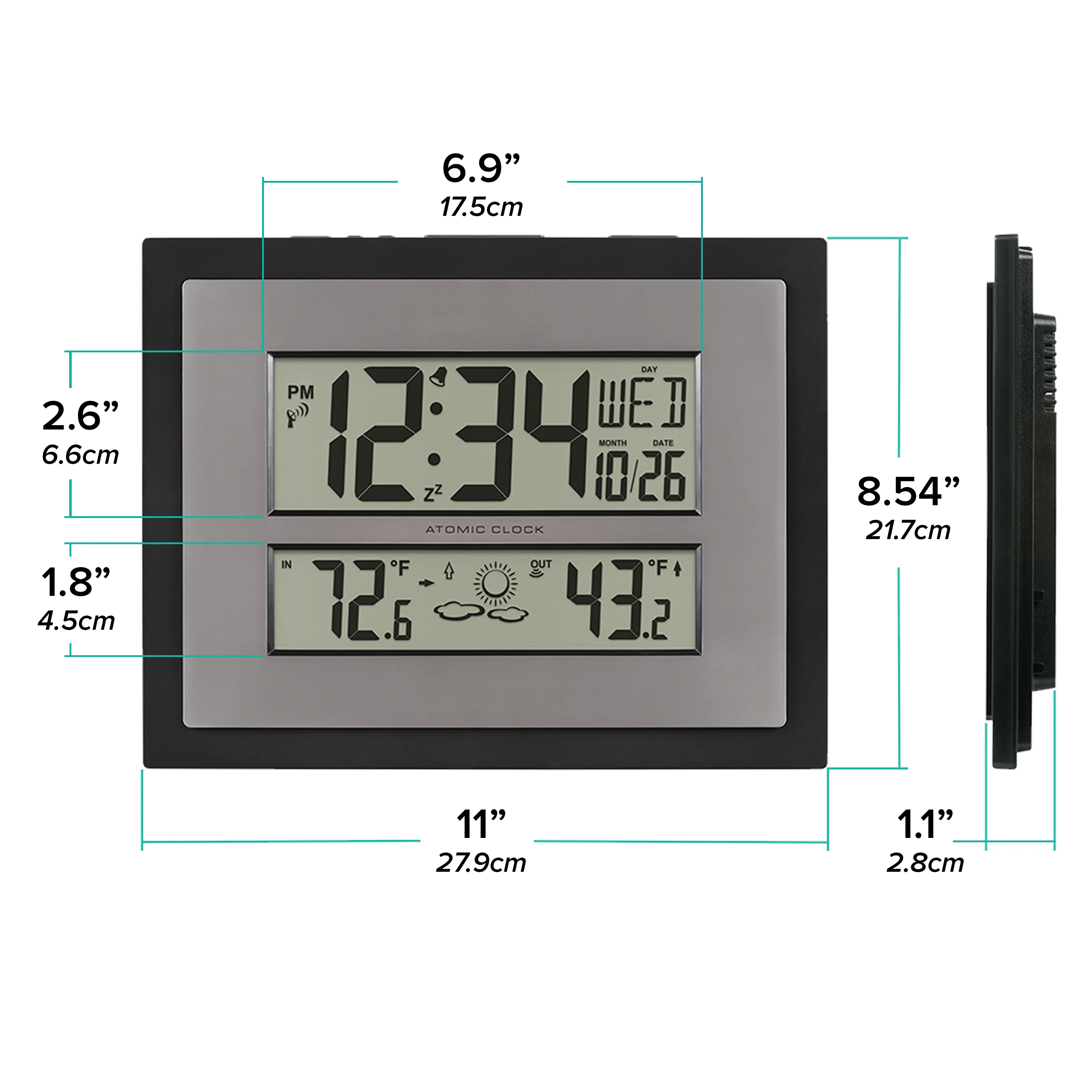 512-65937 Atomic Digital Wall Clock - Image 7