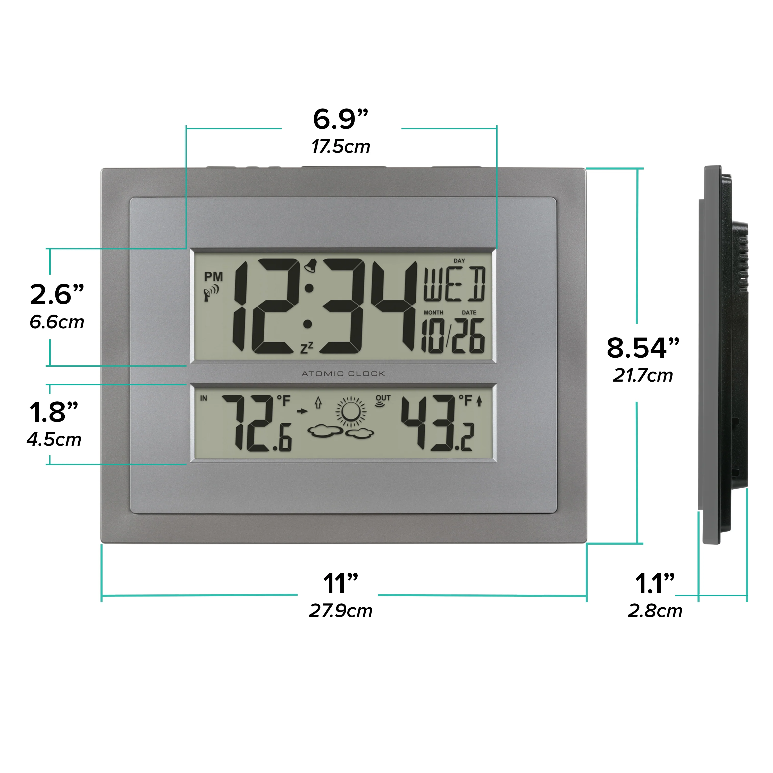 512-85937 Atomic Digital Wall Clock - Image 7