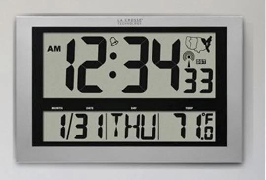 513-1211 Atomic Digital Wall Clock with Large 4 inch Time Display - Image 5