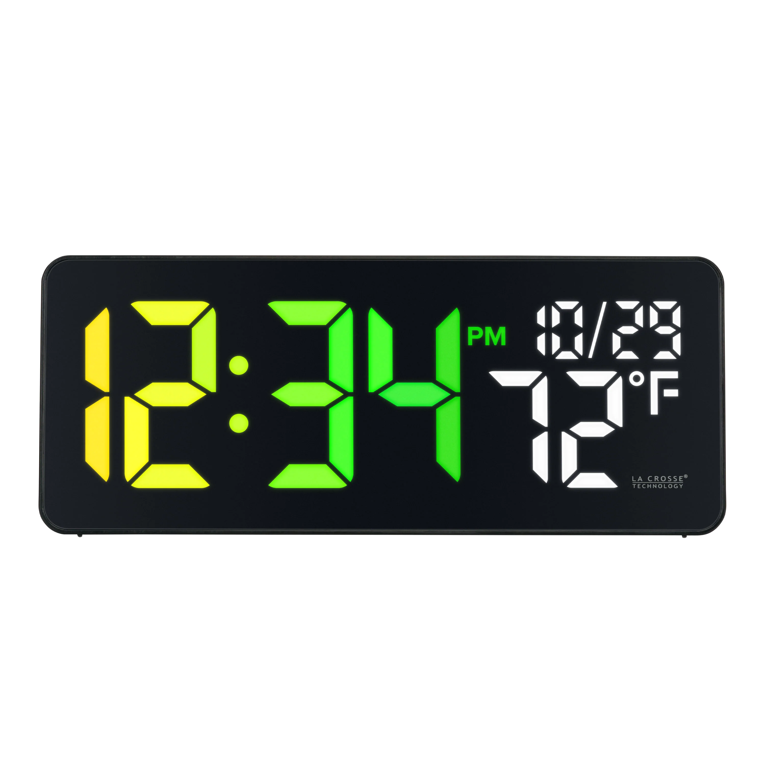 513-1411 Color-Changing Digital LED Wall Clock with Indoor Temperature - Image 5