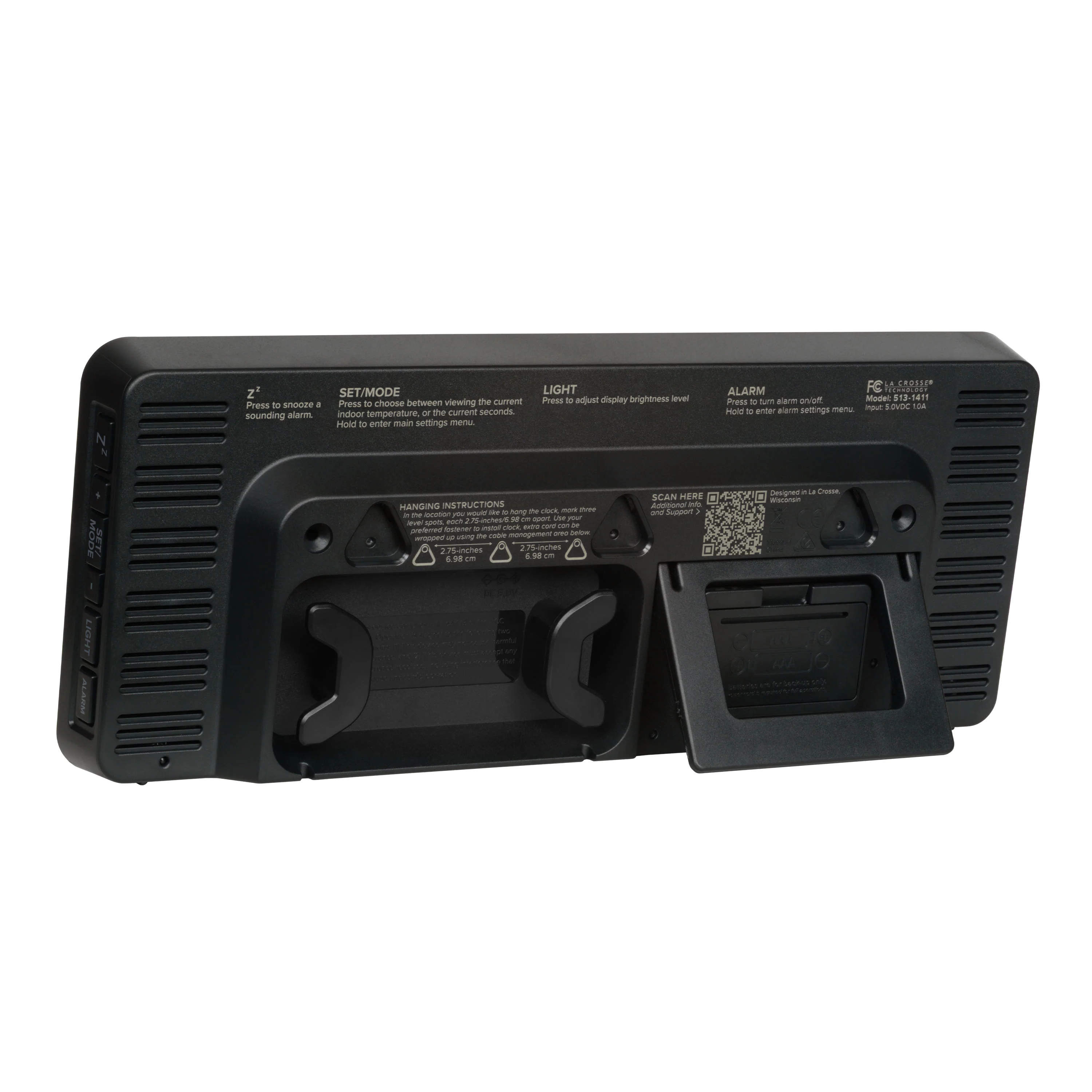 513-1411R Digital LED Wall Clock with Indoor Temperature - Image 5