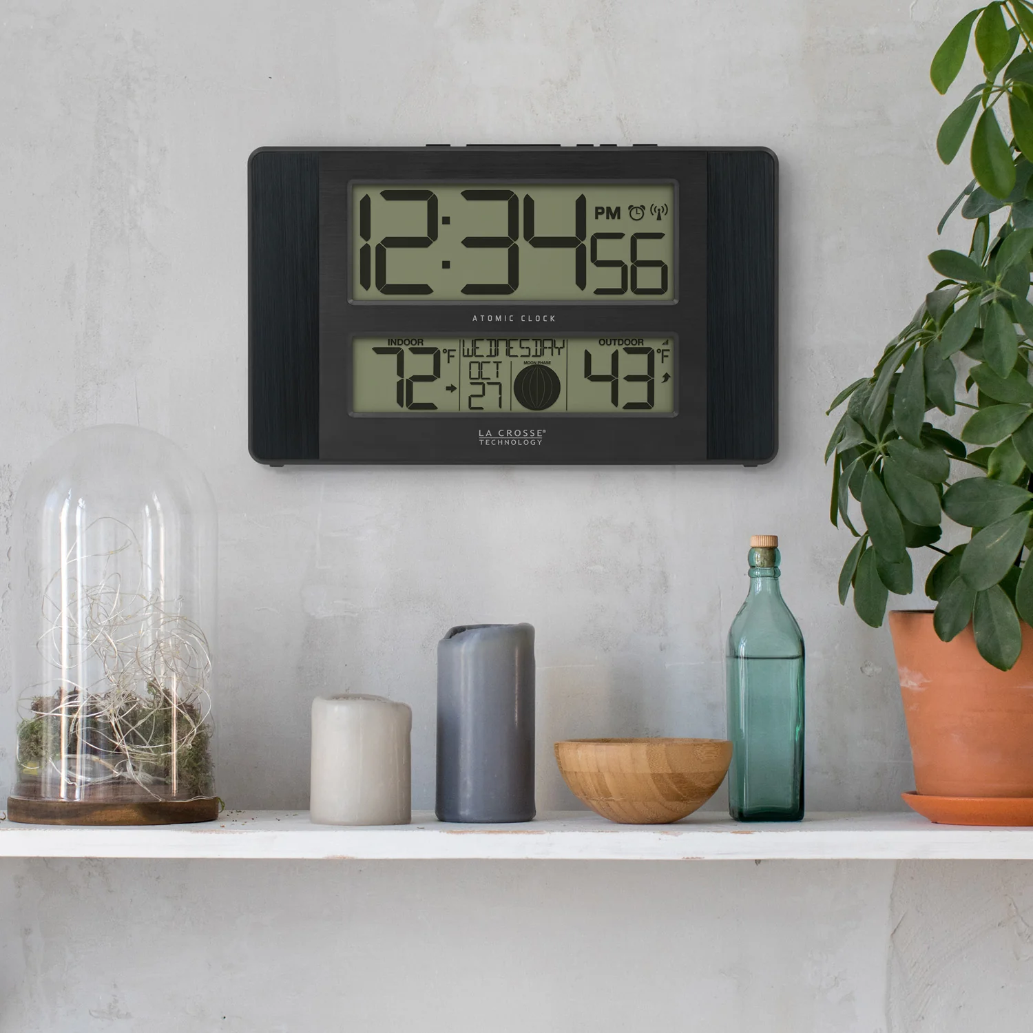 513-1417BS Atomic Digital Wall Clock - Image 4