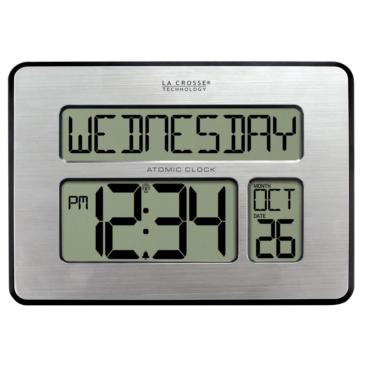 513-1419BLV3 Atomic Digital Wall Clock with Backlight - Image 2