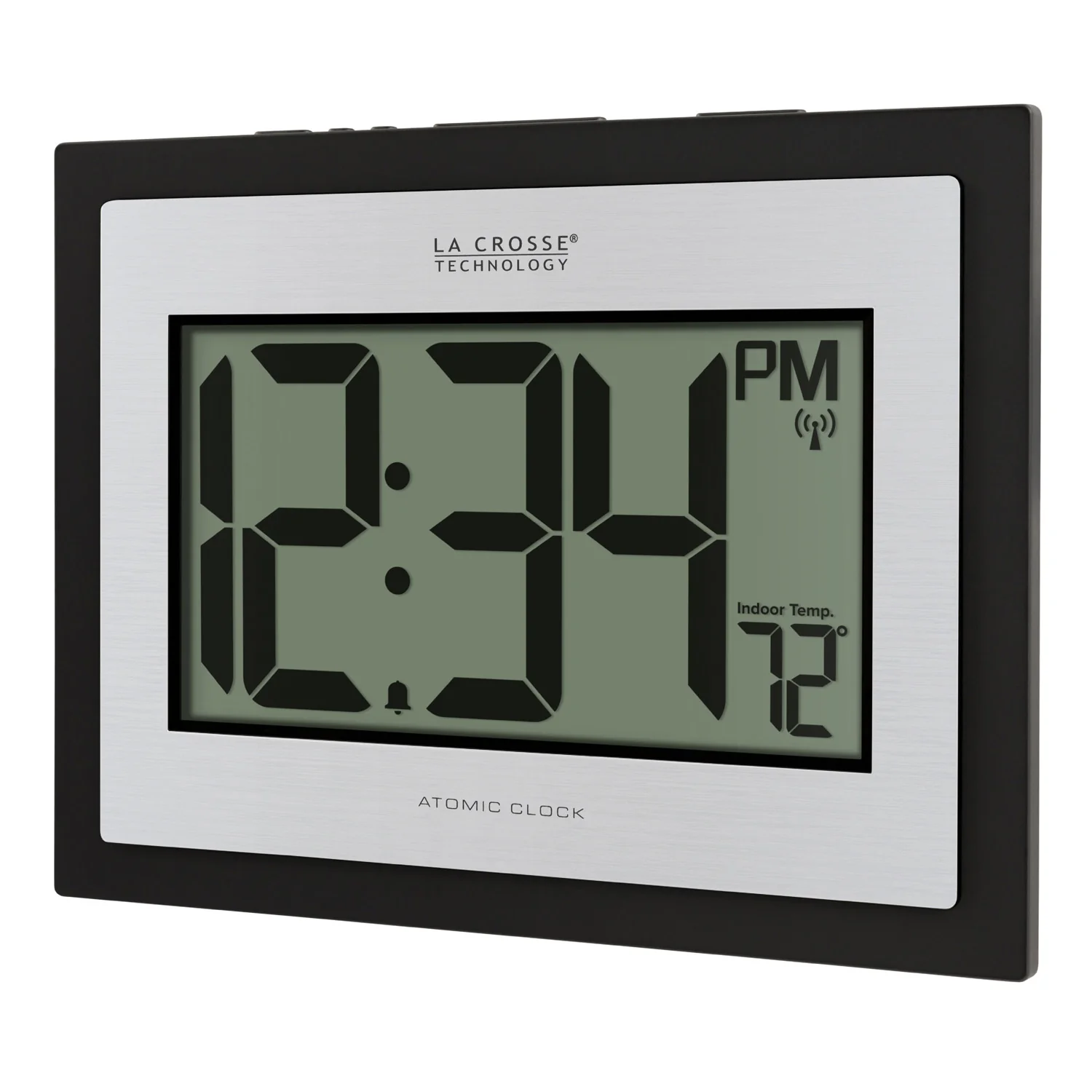 513-1422S Atomic Digital Wall Clock with Indoor Temp - Image 2