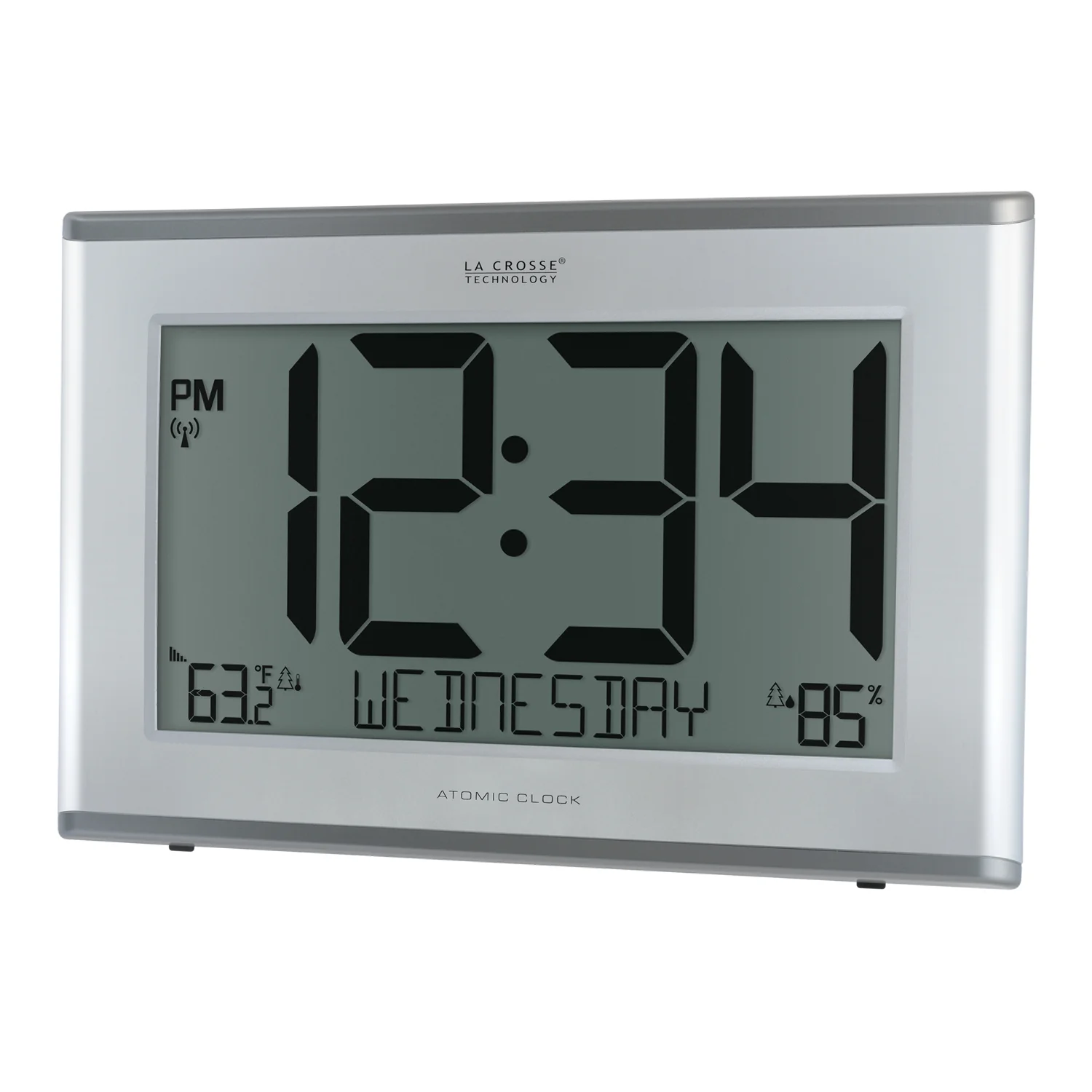 513-63867 Jumbo Atomic Wall Clock with Outdoor Temp and Humidity - Image 2