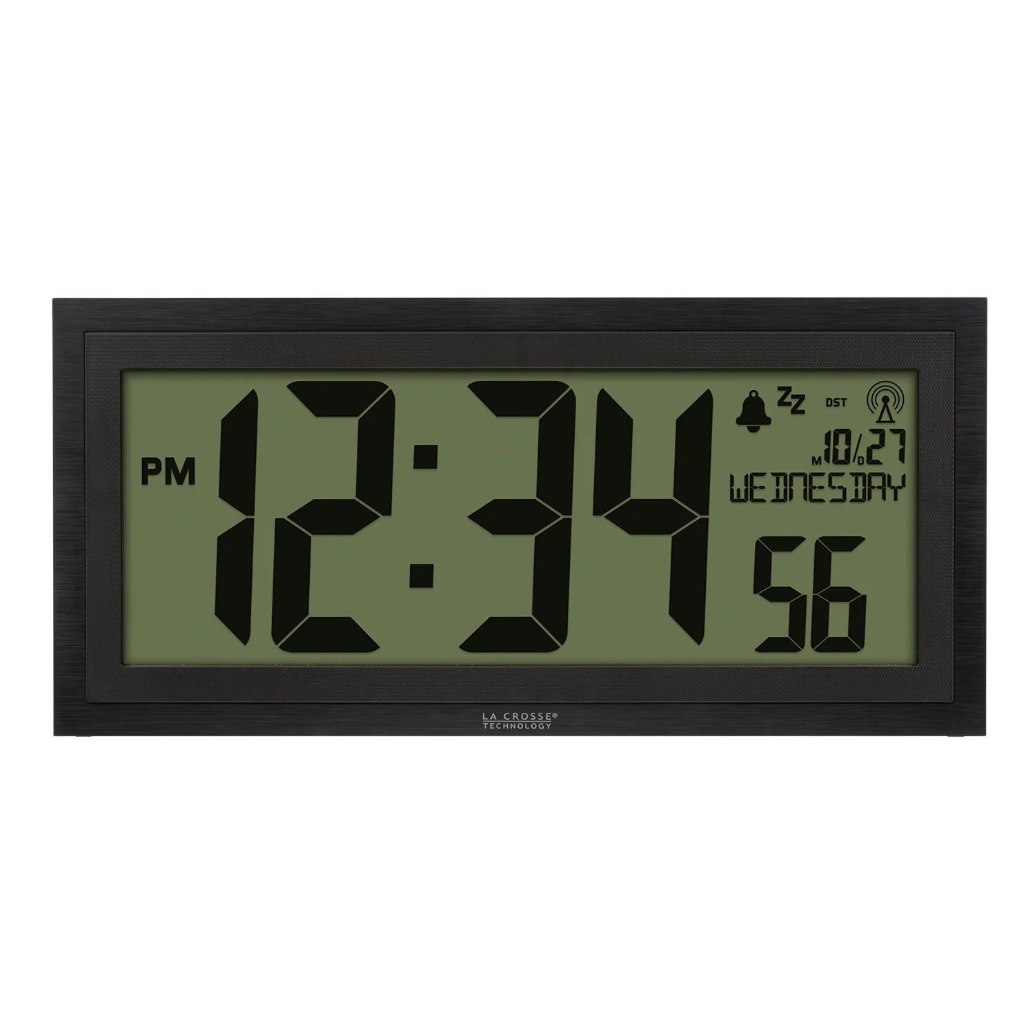 515-1419 15 inch LCD Textured Atomic Clock