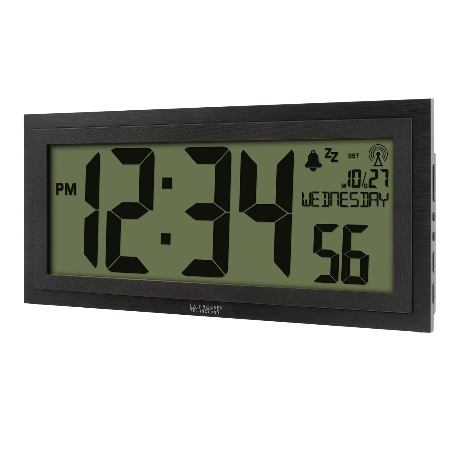 515-1419 15 inch LCD Textured Atomic Clock - Image 2