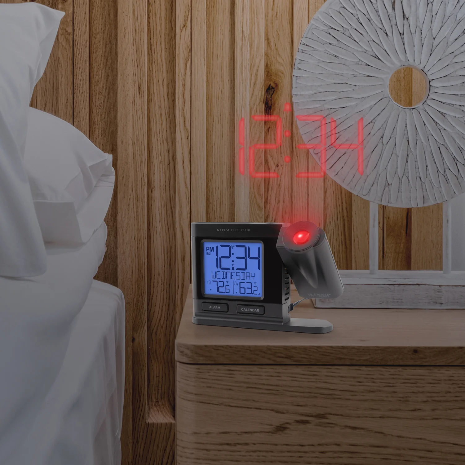 616-1410B Atomic Projection Alarm Clock - Image 6