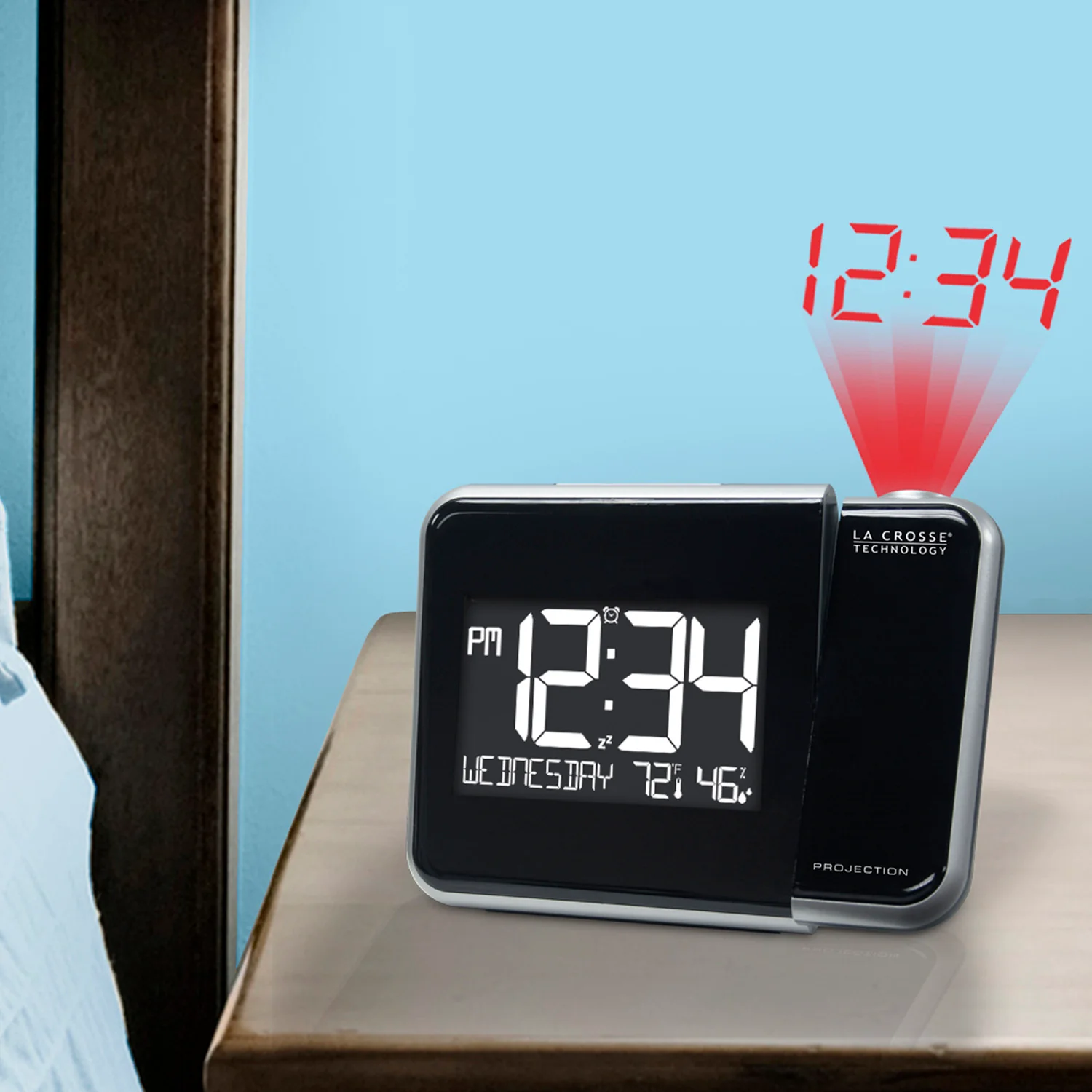 Projection Alarm Clock with Indoor Temperature and Indoor Humidity - Image 6