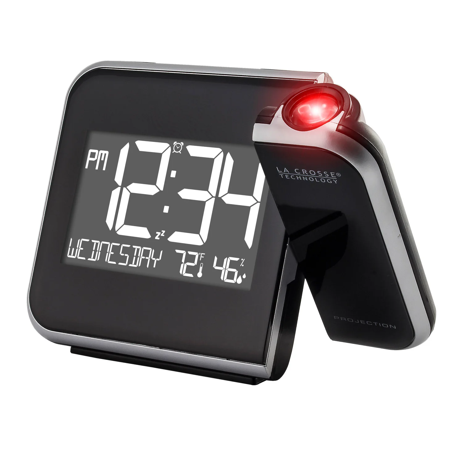 616-1412V3 Projection Alarm Clock with Indoor Temp/Humidity and Backlight - Image 3