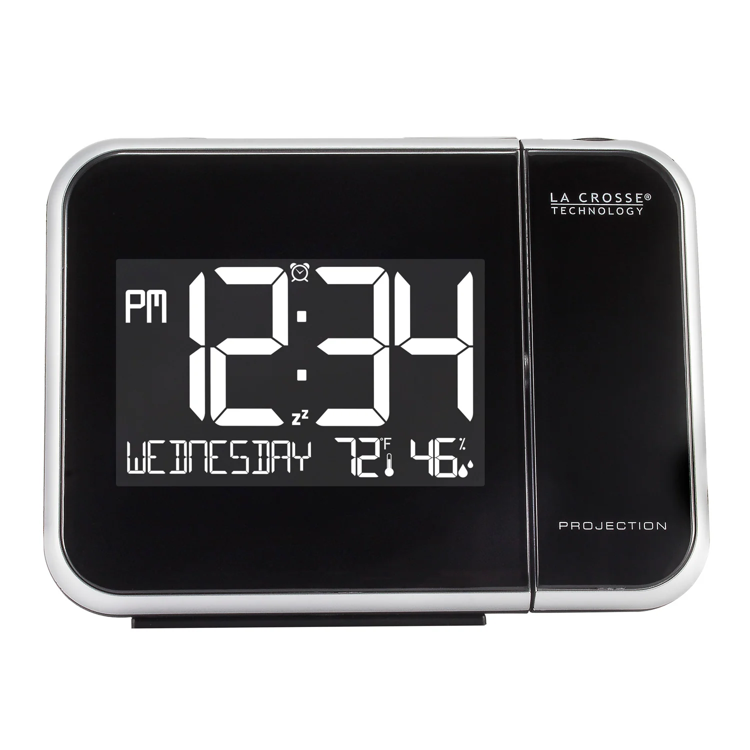 616-1412V4 Projection Alarm Clock with Indoor Temp/Humidity and Backlight - Image 4