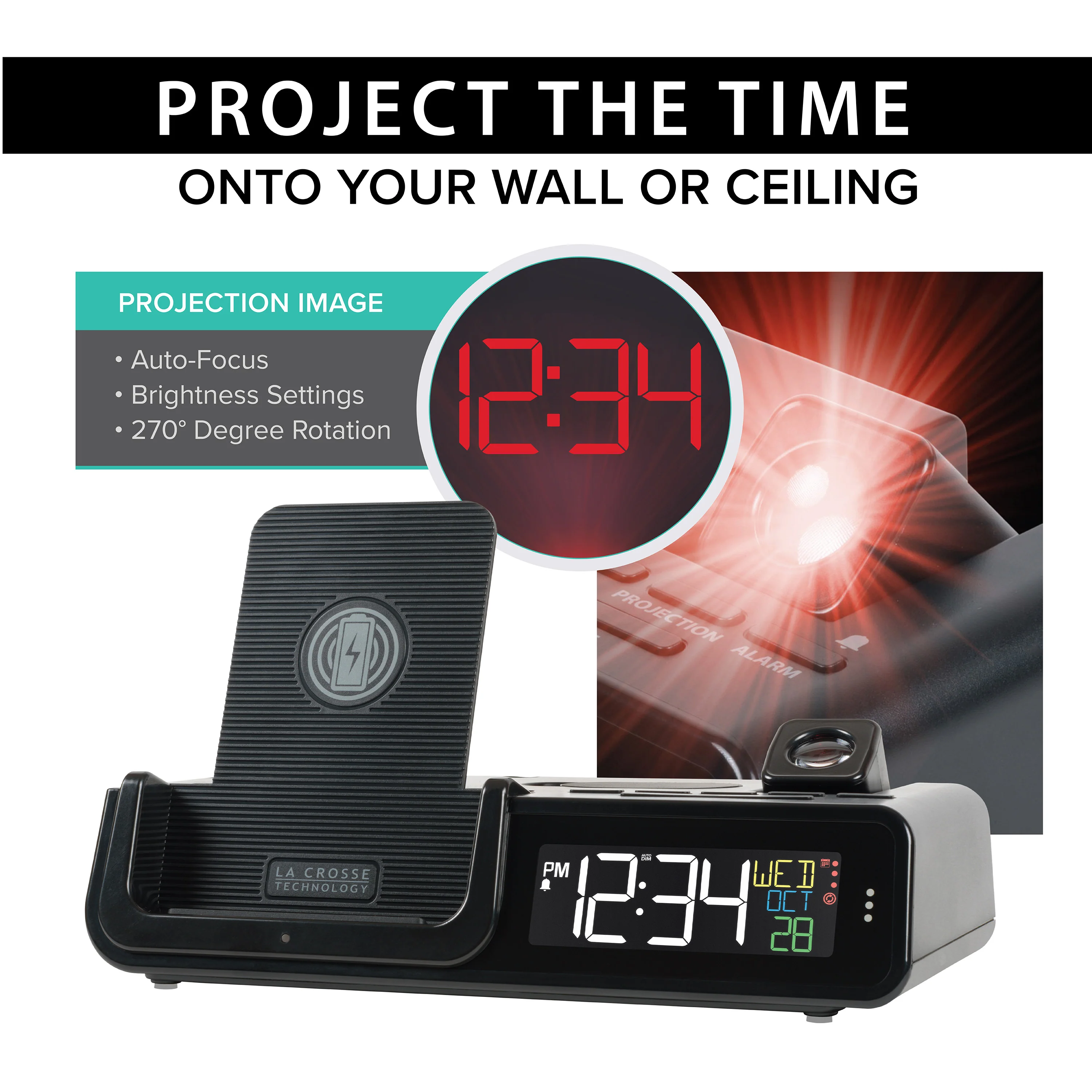 C75709 Wattz 2.0 Projection Alarm Clock - Image 6