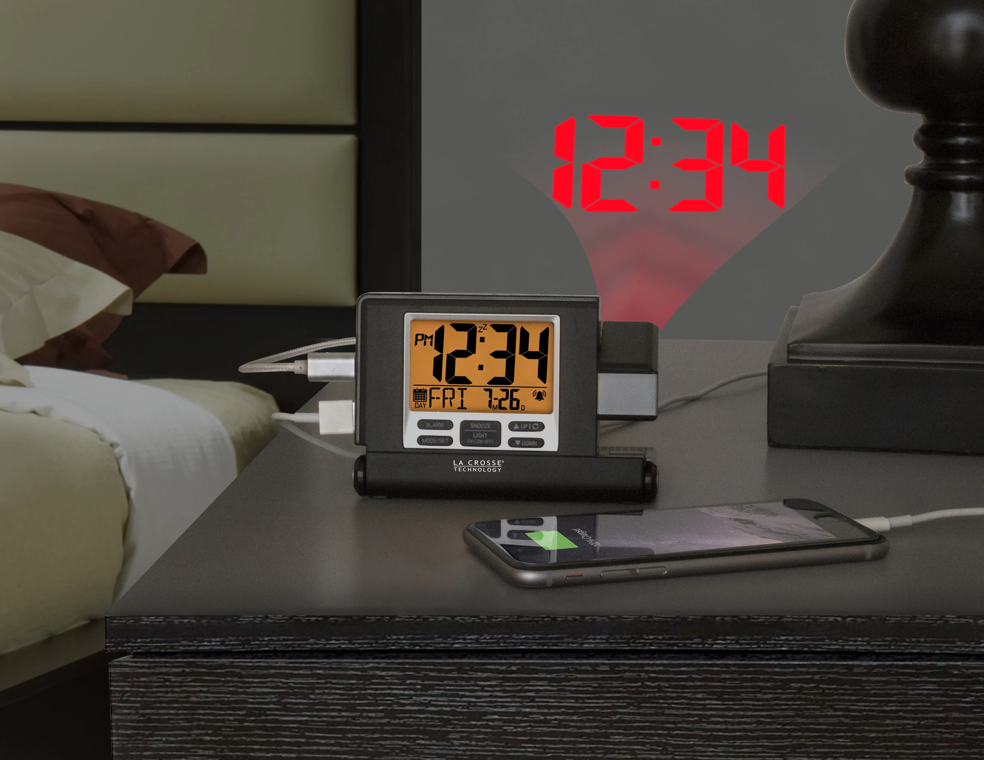 Travel Projection Alarm Clock - Image 4