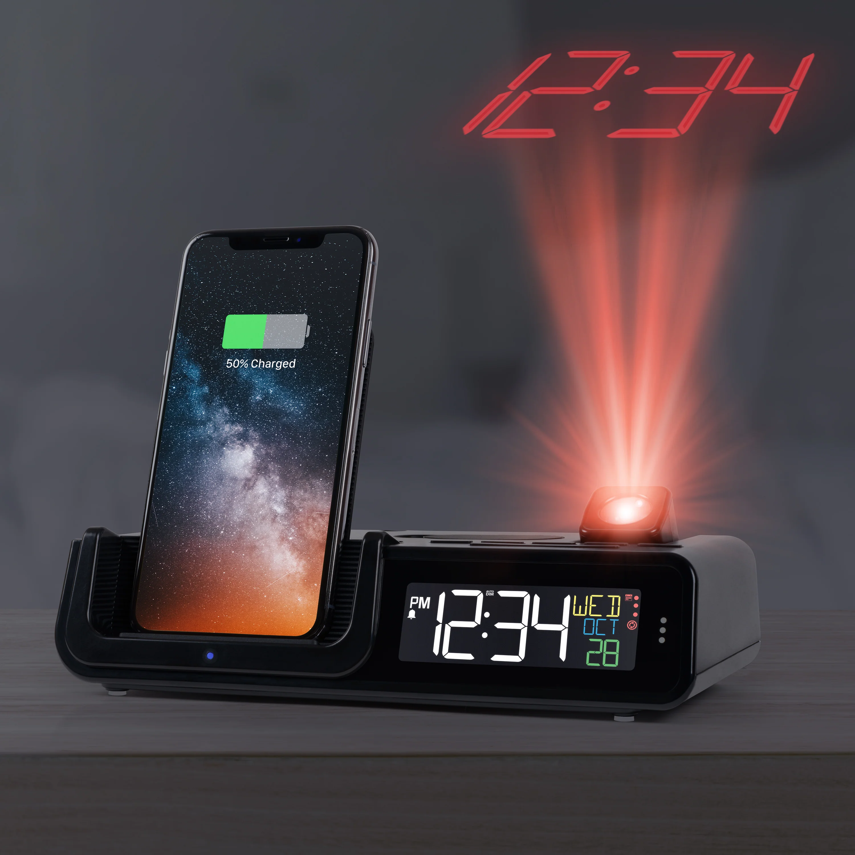 616A-30357 Wattz 2.0 Projection Alarm Clock - Image 6