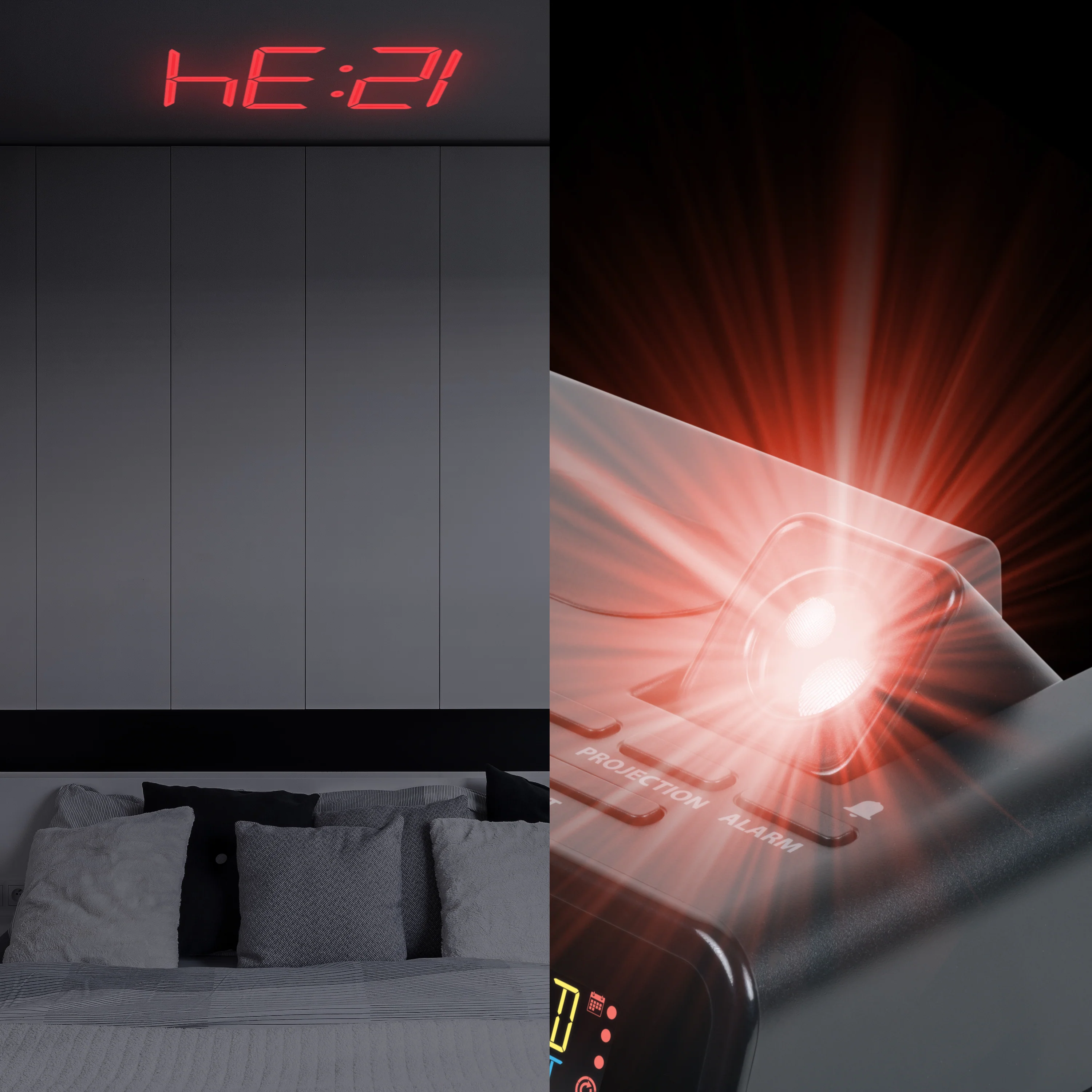 616A-30357 Wattz 2.0 Projection Alarm Clock - Image 8