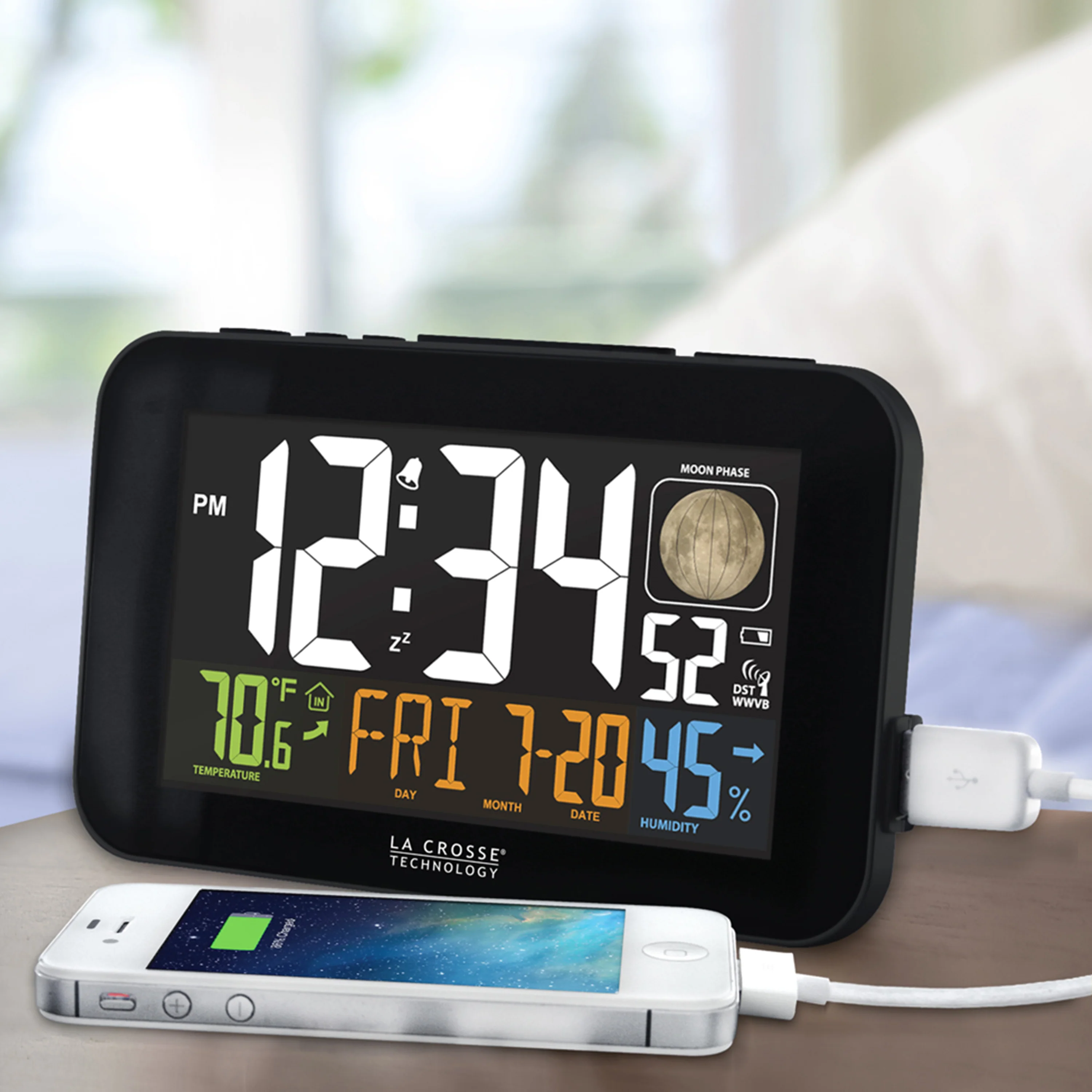 617-1485BV2 Atomic Color Alarm Clock - Image 2