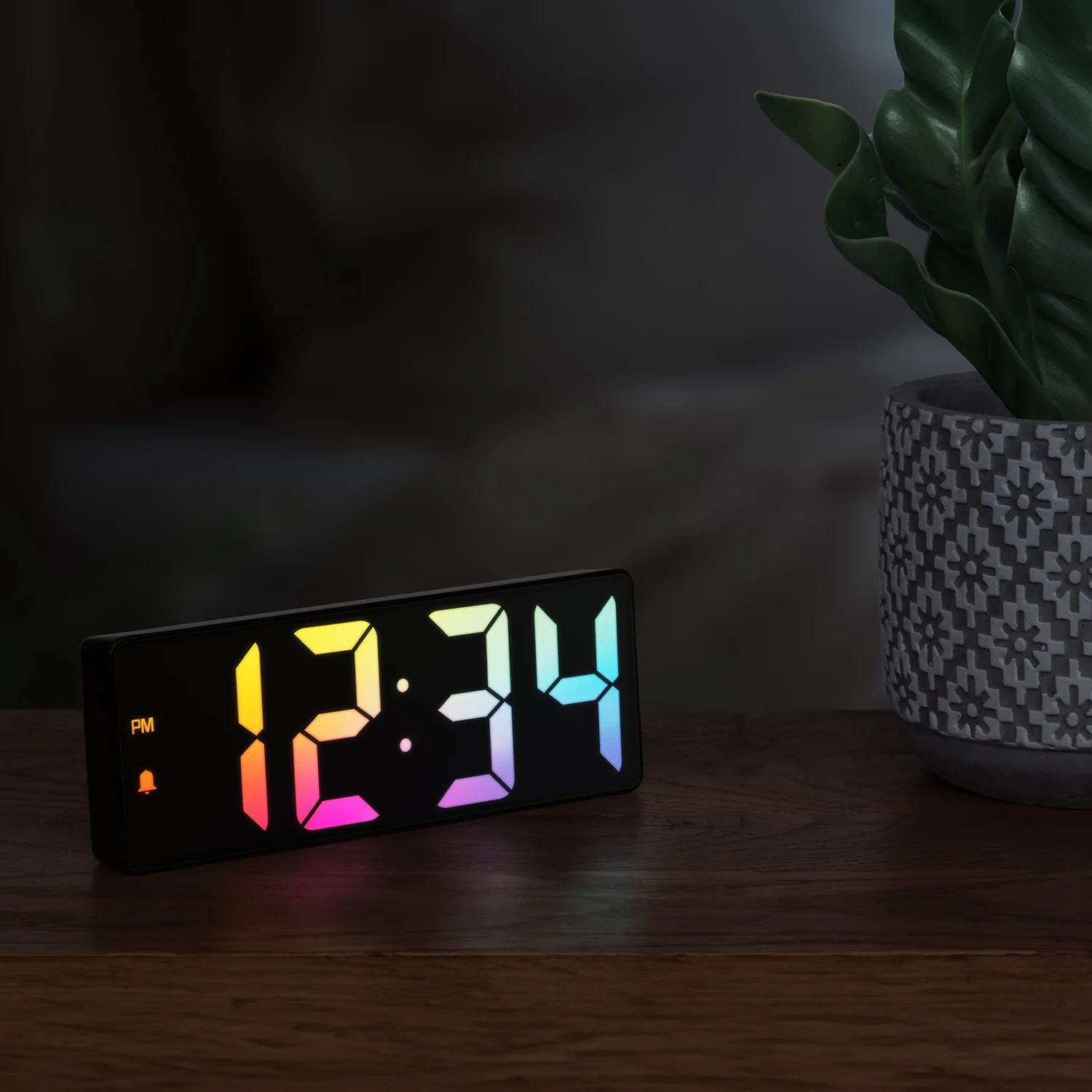 617-386 Gradient Digital Alarm Clock with Indoor Temp - Image 4