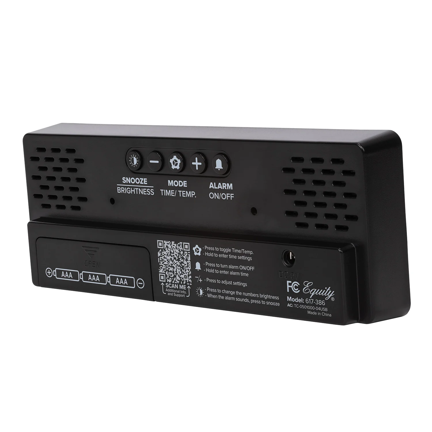 617-386 Gradient Digital Alarm Clock with Indoor Temp - Image 5