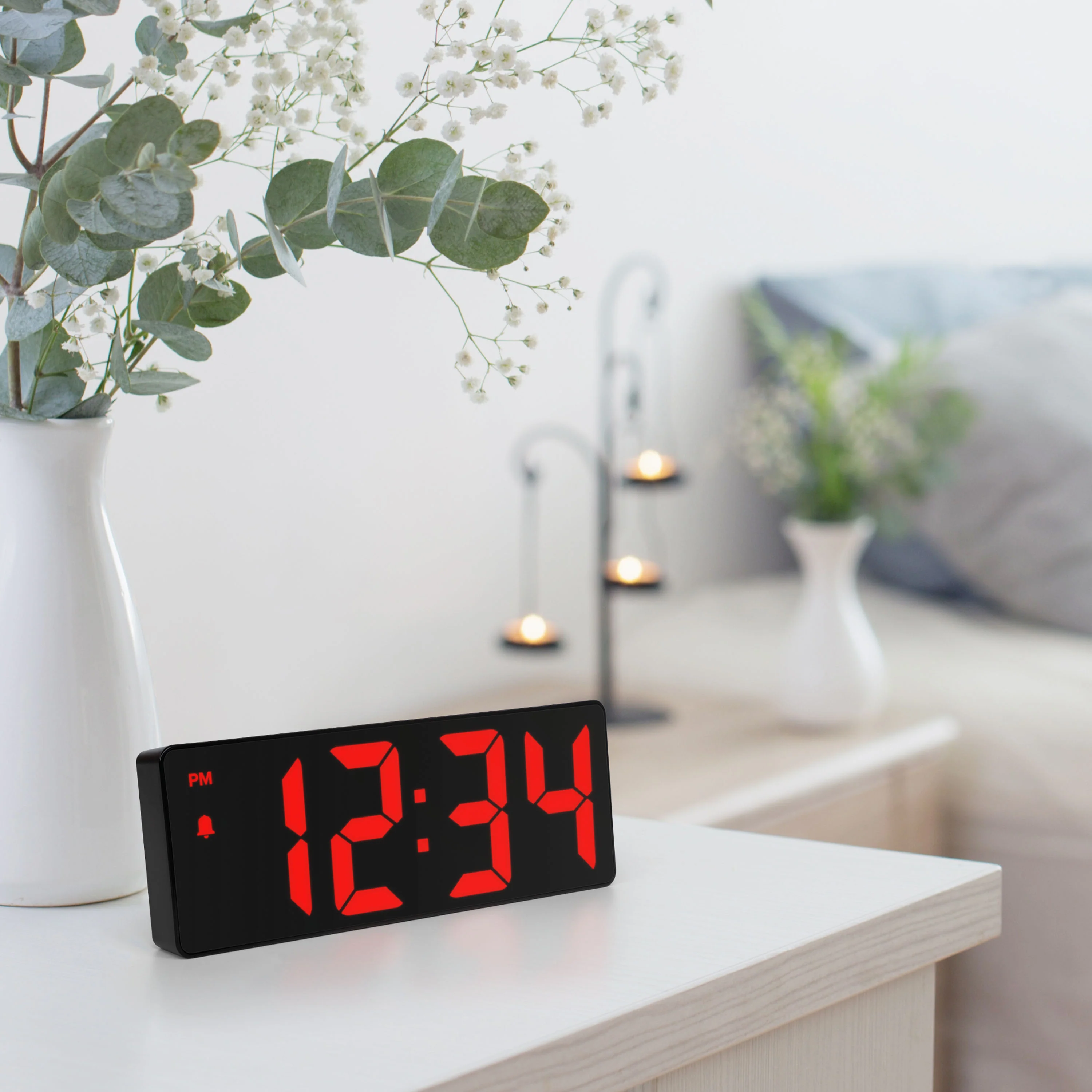 617-546 2-Inch LED Alarm Clock with Indoor Temperature - Image 3
