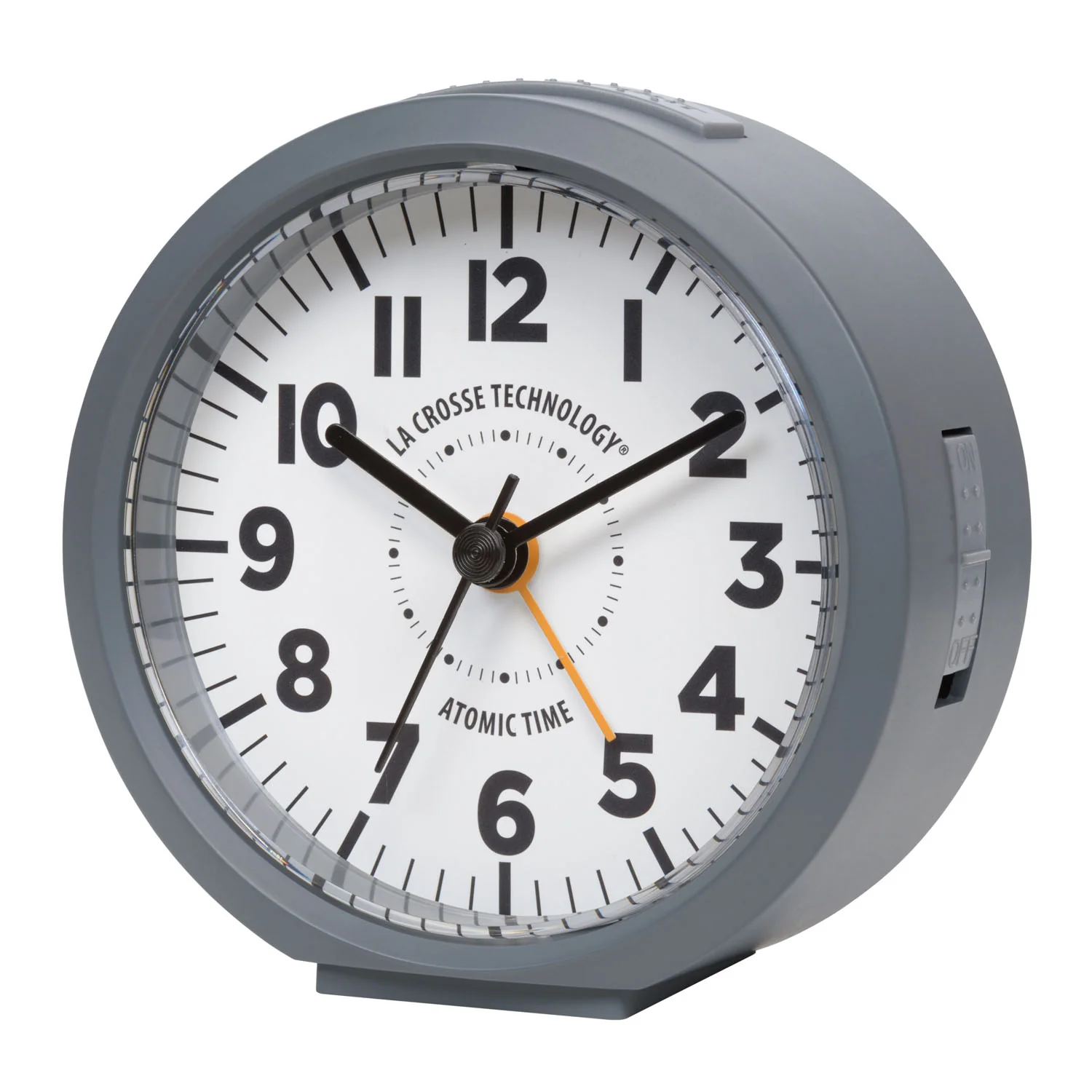 617-710 Atomic Analog Alarm Clock – Gray - Image 2
