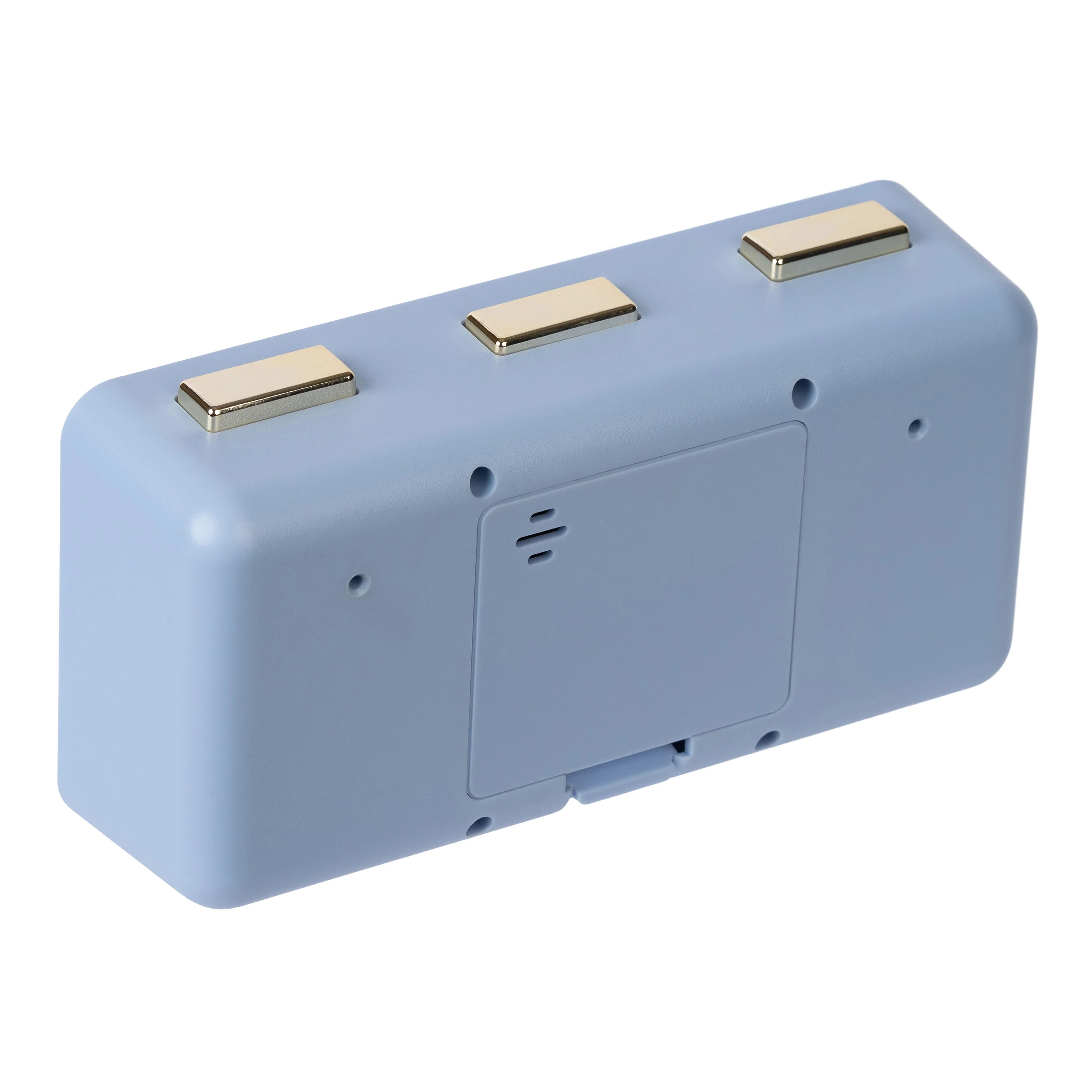 636-379BL Daily Flip Alarm Clock with Calendar - Blue - Image 6