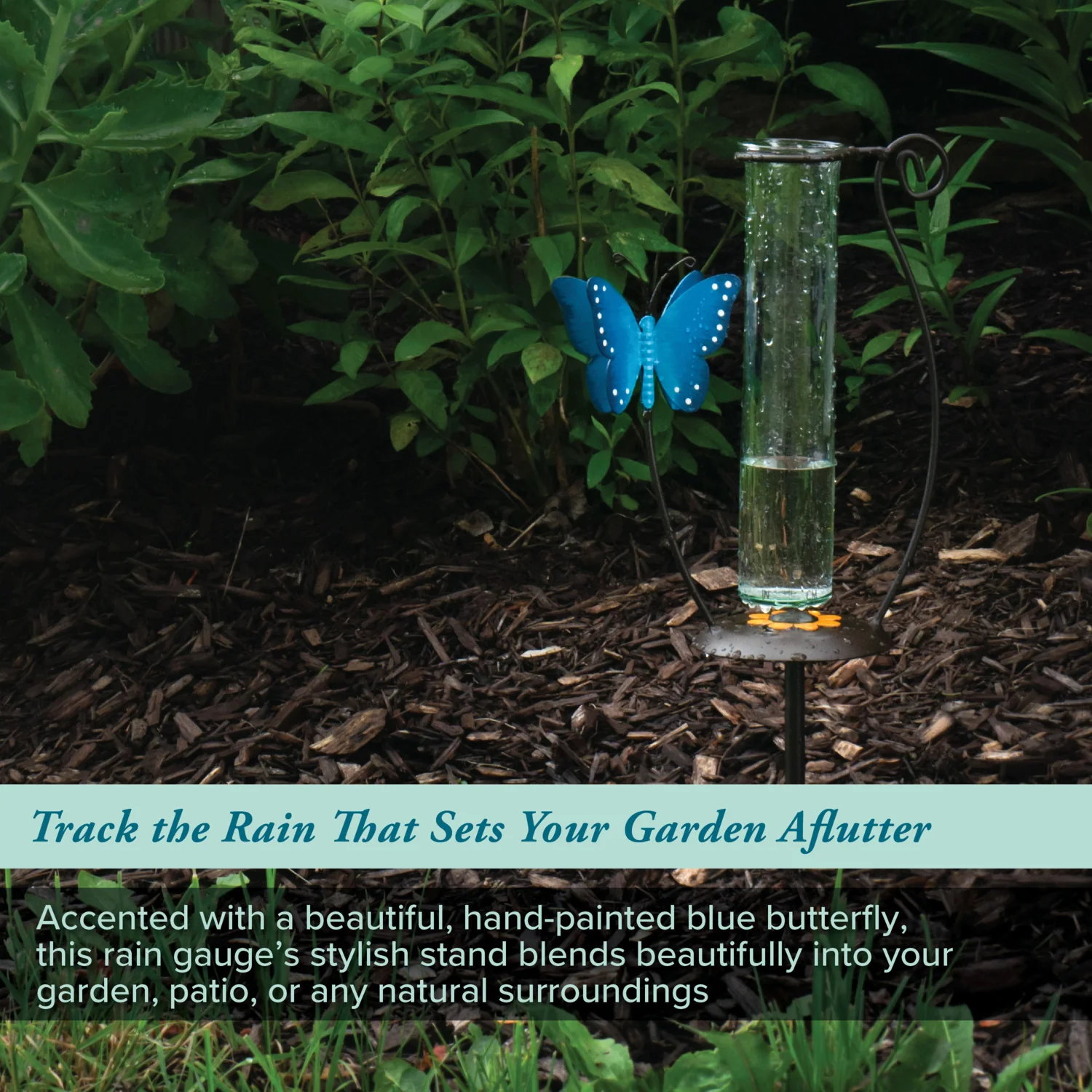 704-71077 Butterfly Rain Gauge - Blue - Image 7