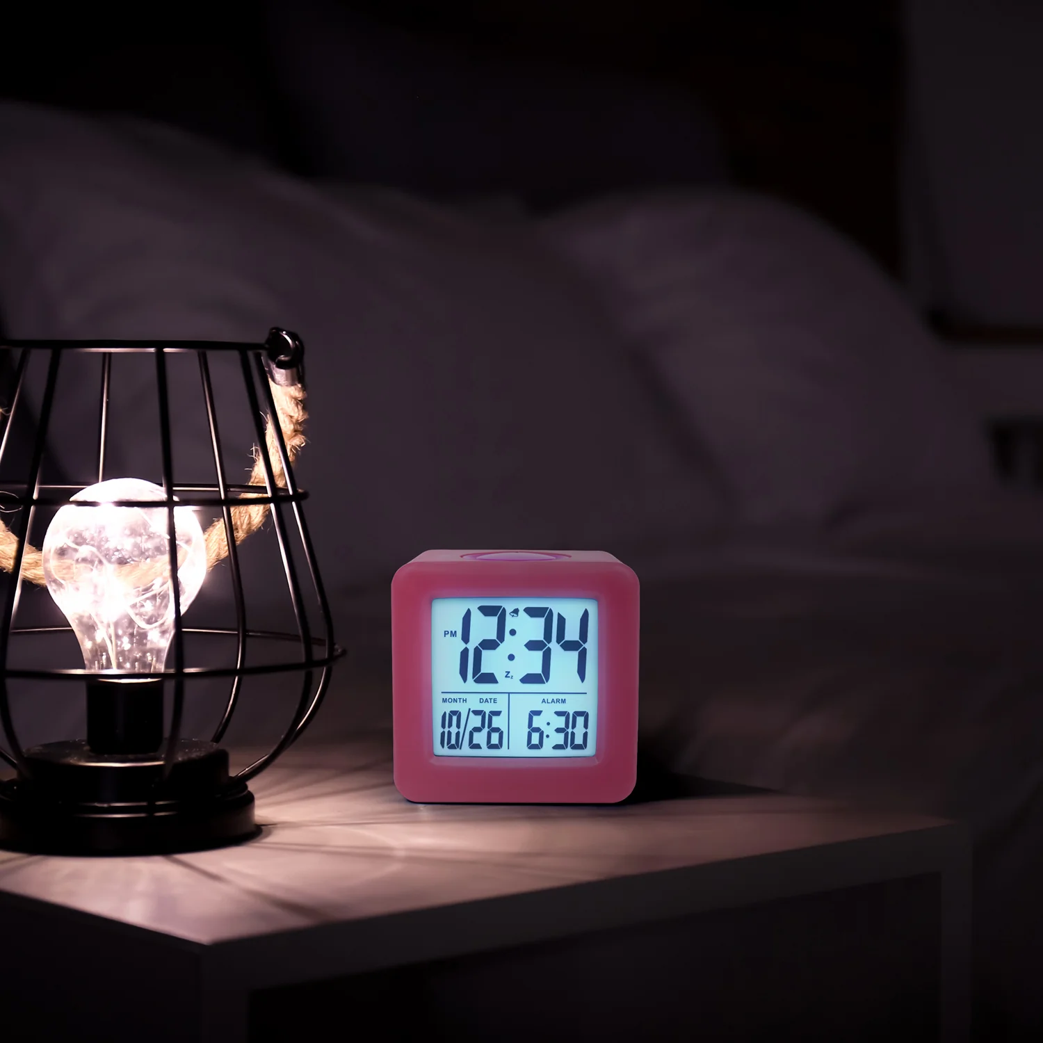 73002 Soft Cube LCD Alarm Clock - Image 6