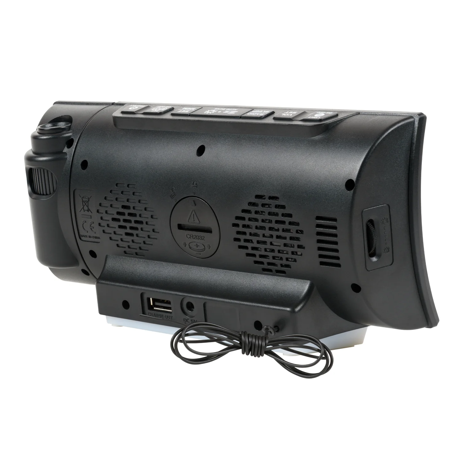 817-2410 Curved LED Projection Alarm Clock with Radio - Image 6