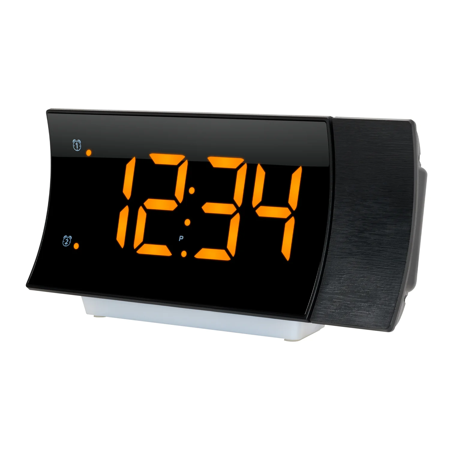 817-83957 Curved LED Projection Alarm Clock with Radio - Image 3
