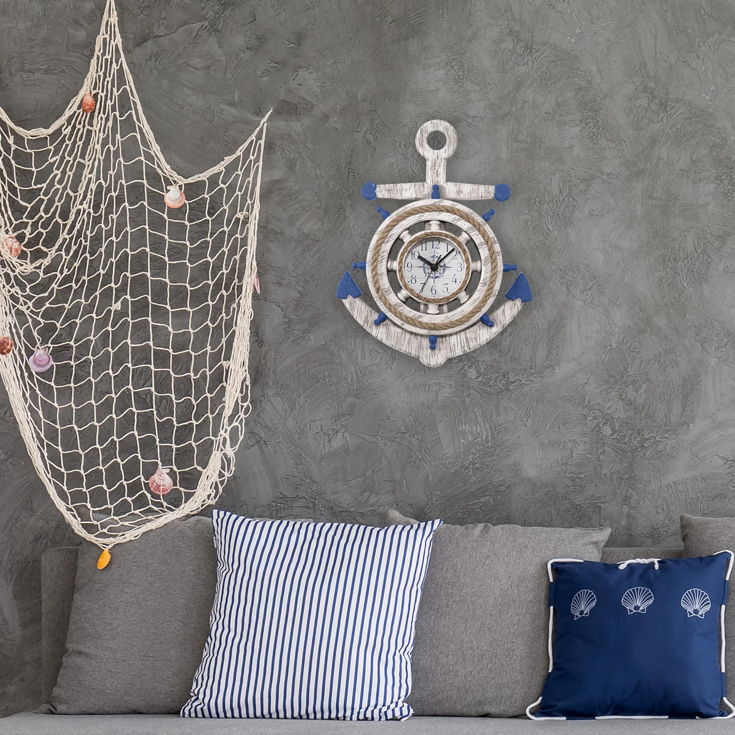 14 in. Anchor Clock - Image 3