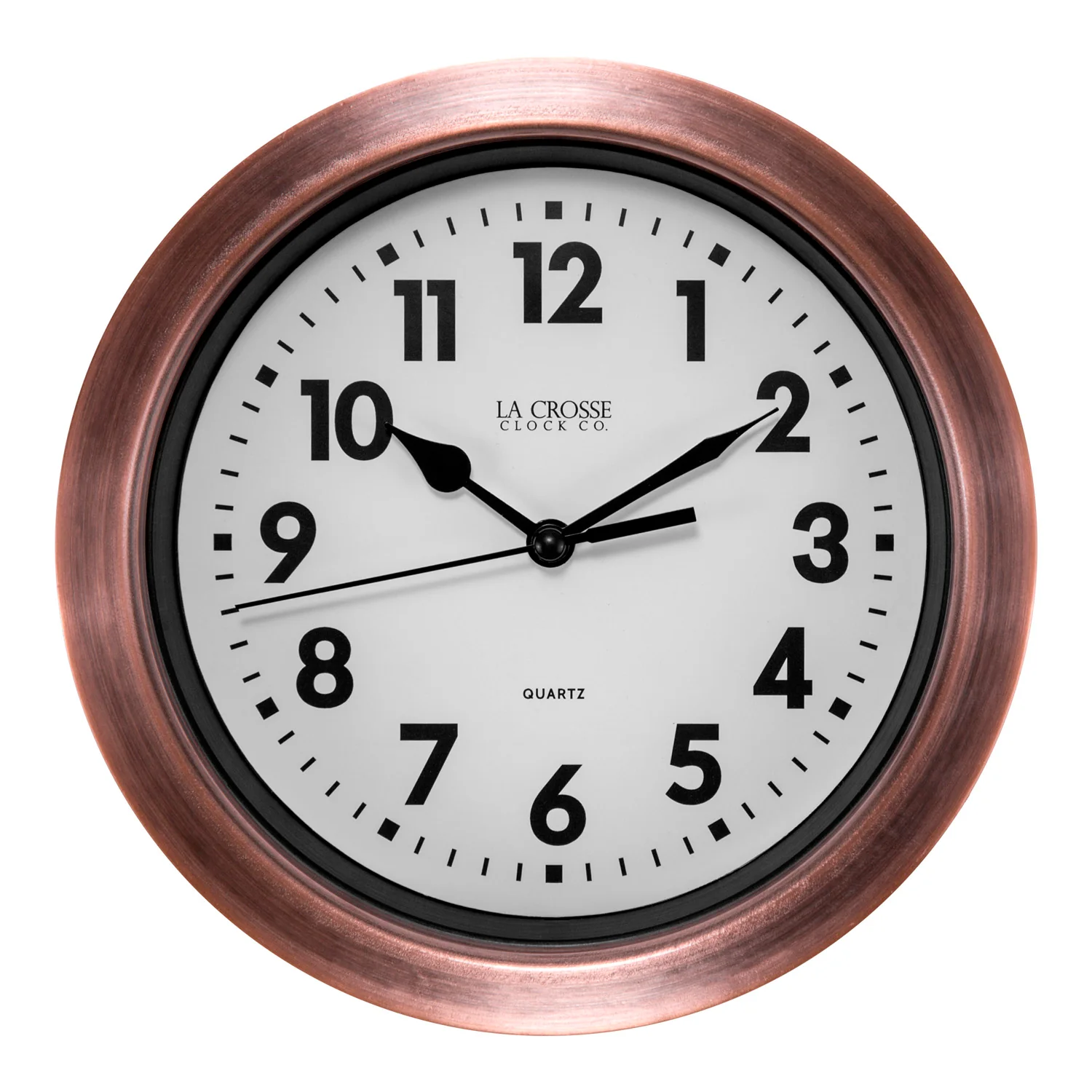 7 inch Metal Wall Clock with Copper FInish