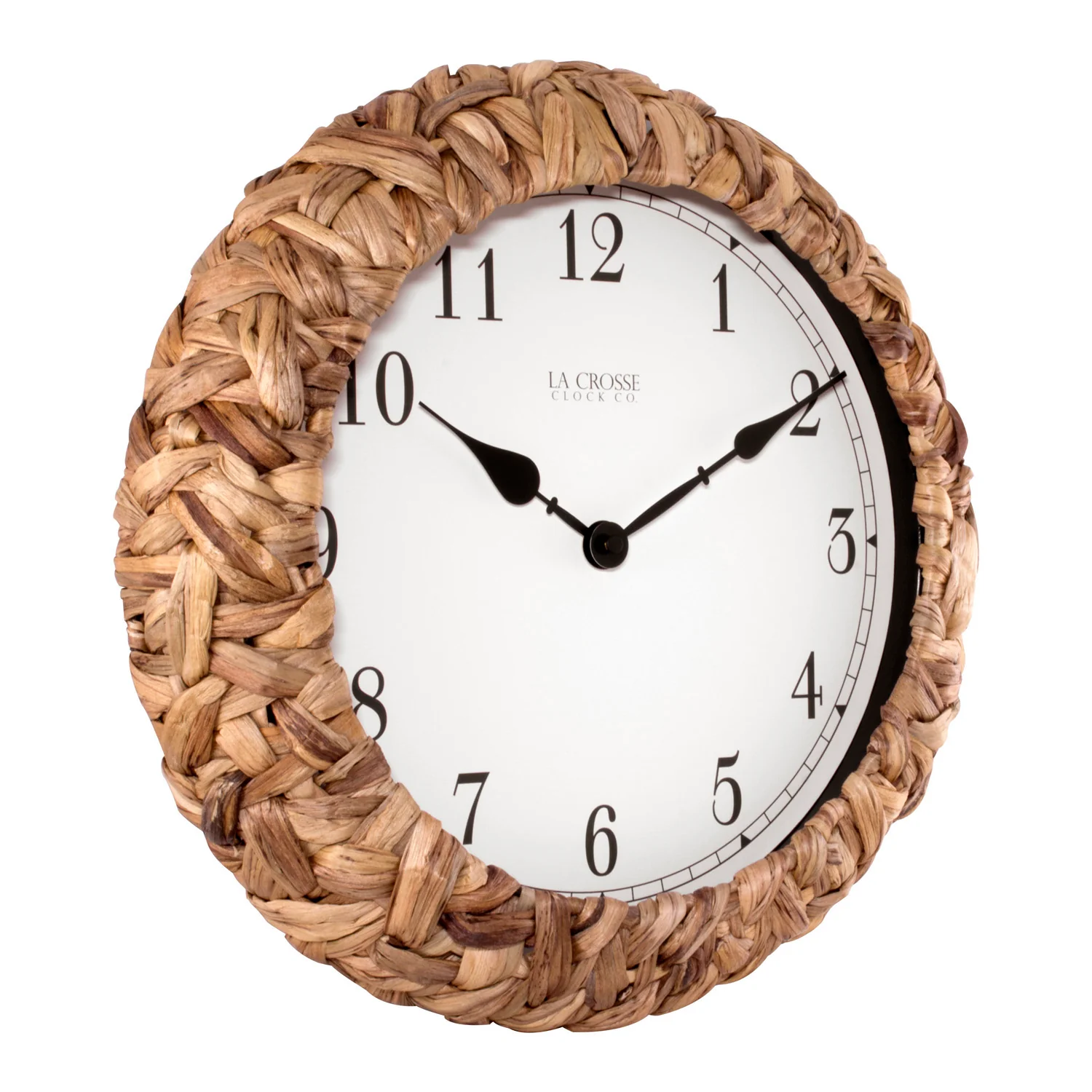 14-inch Palm Leaf Wrapped Clock - Image 2