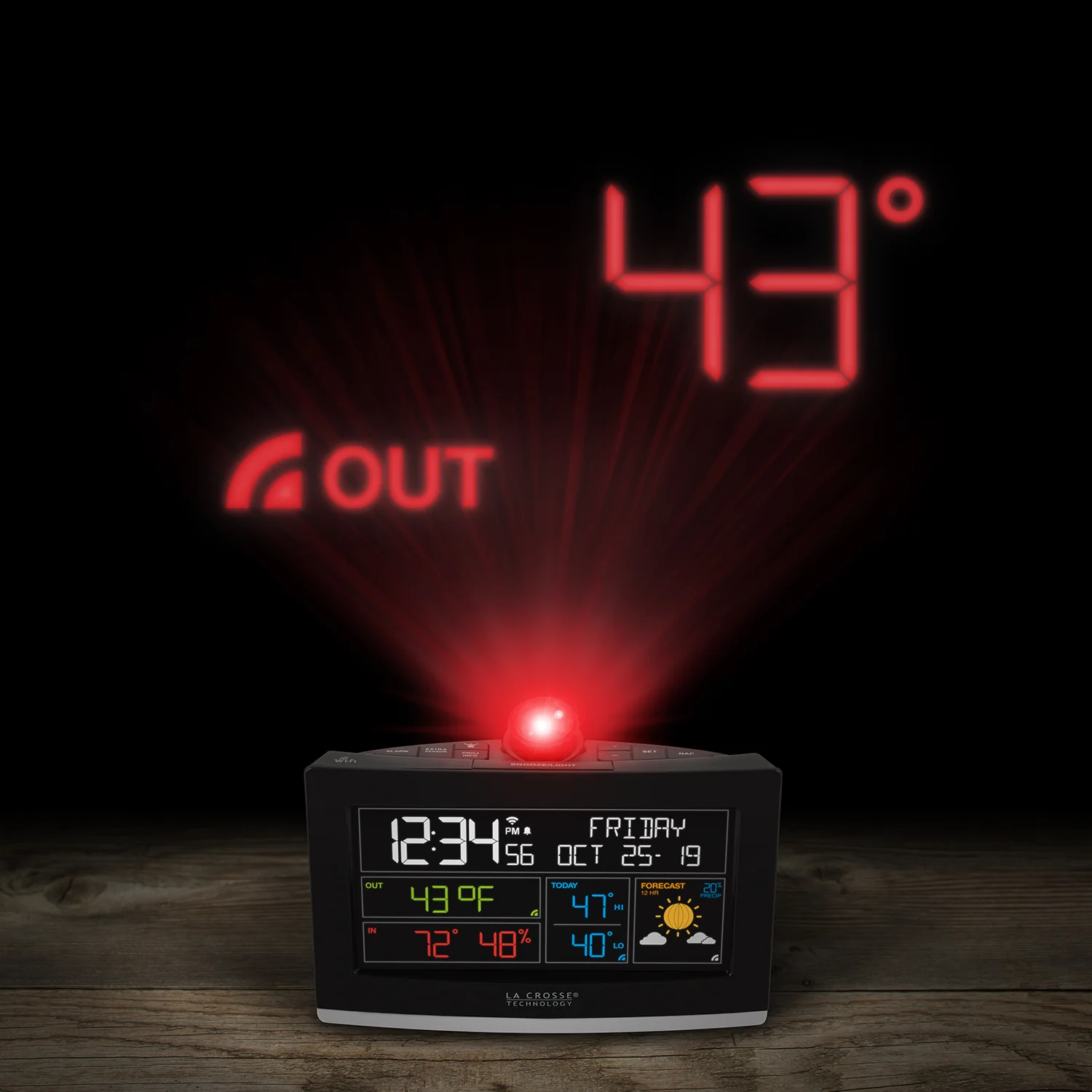 C82929 WiFi Projection Alarm Clock - Image 6