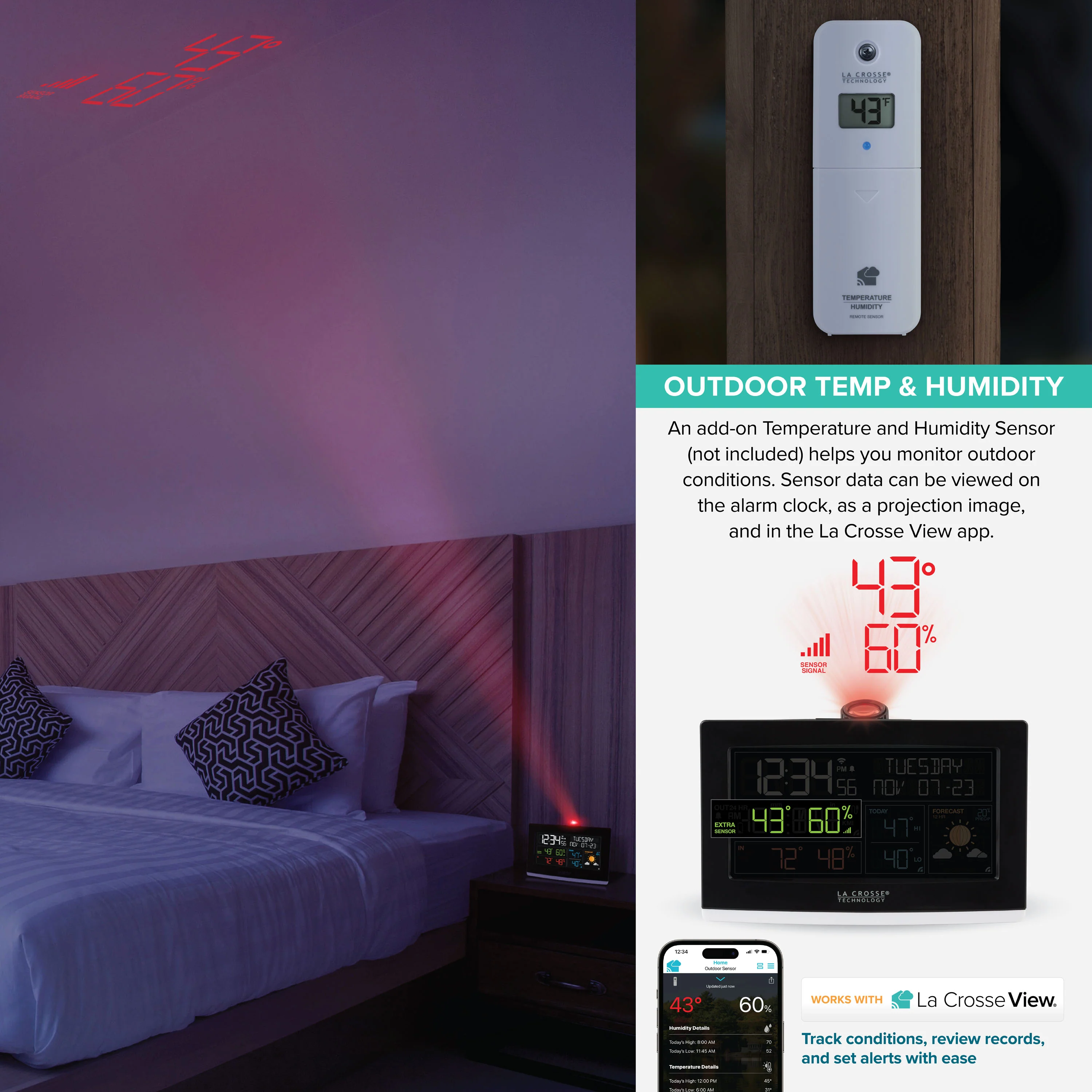 C82929V2 Wi-Fi Projection Alarm Clock - Image 10