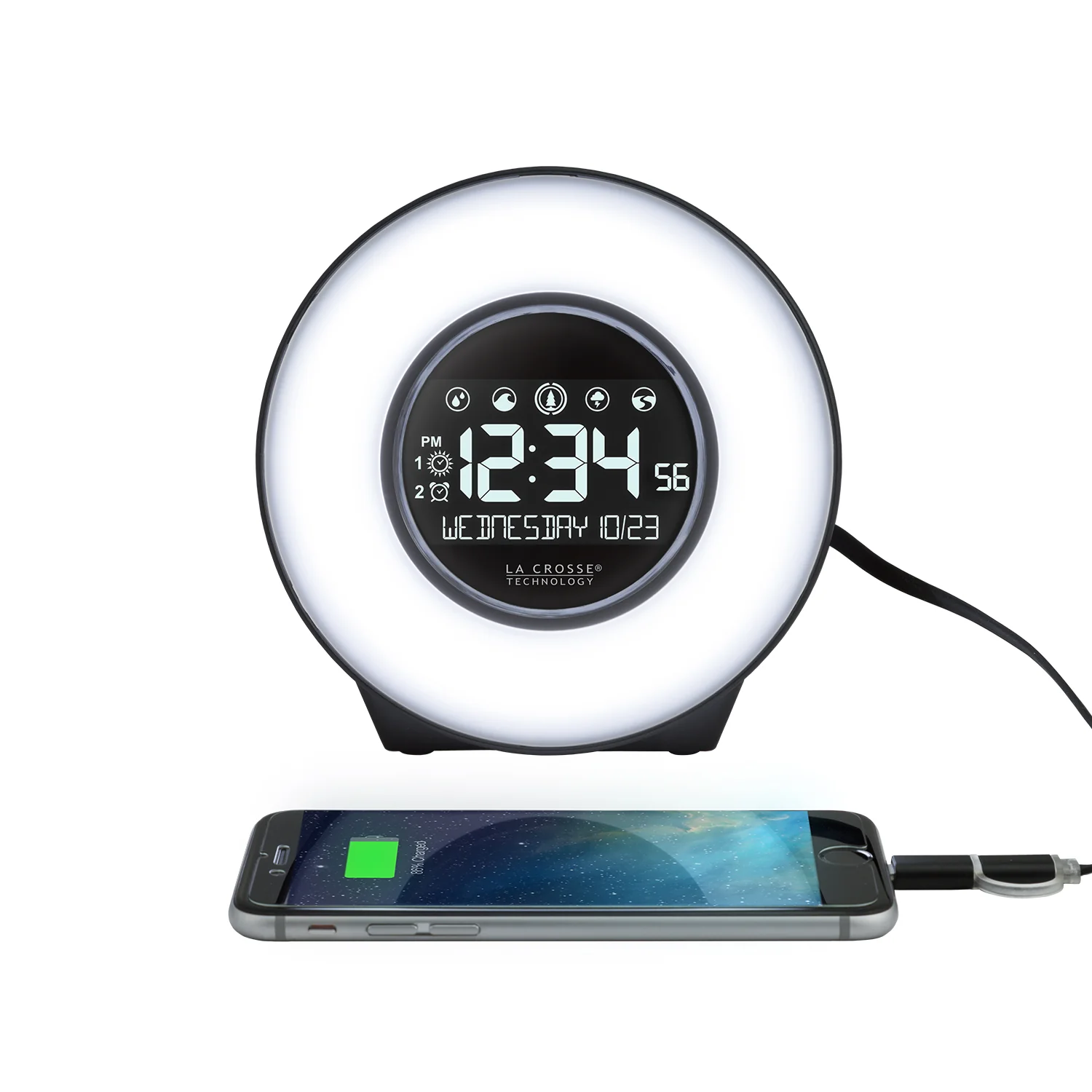 C83117 Mood Light and Nature Sound Alarm Clock - Image 7