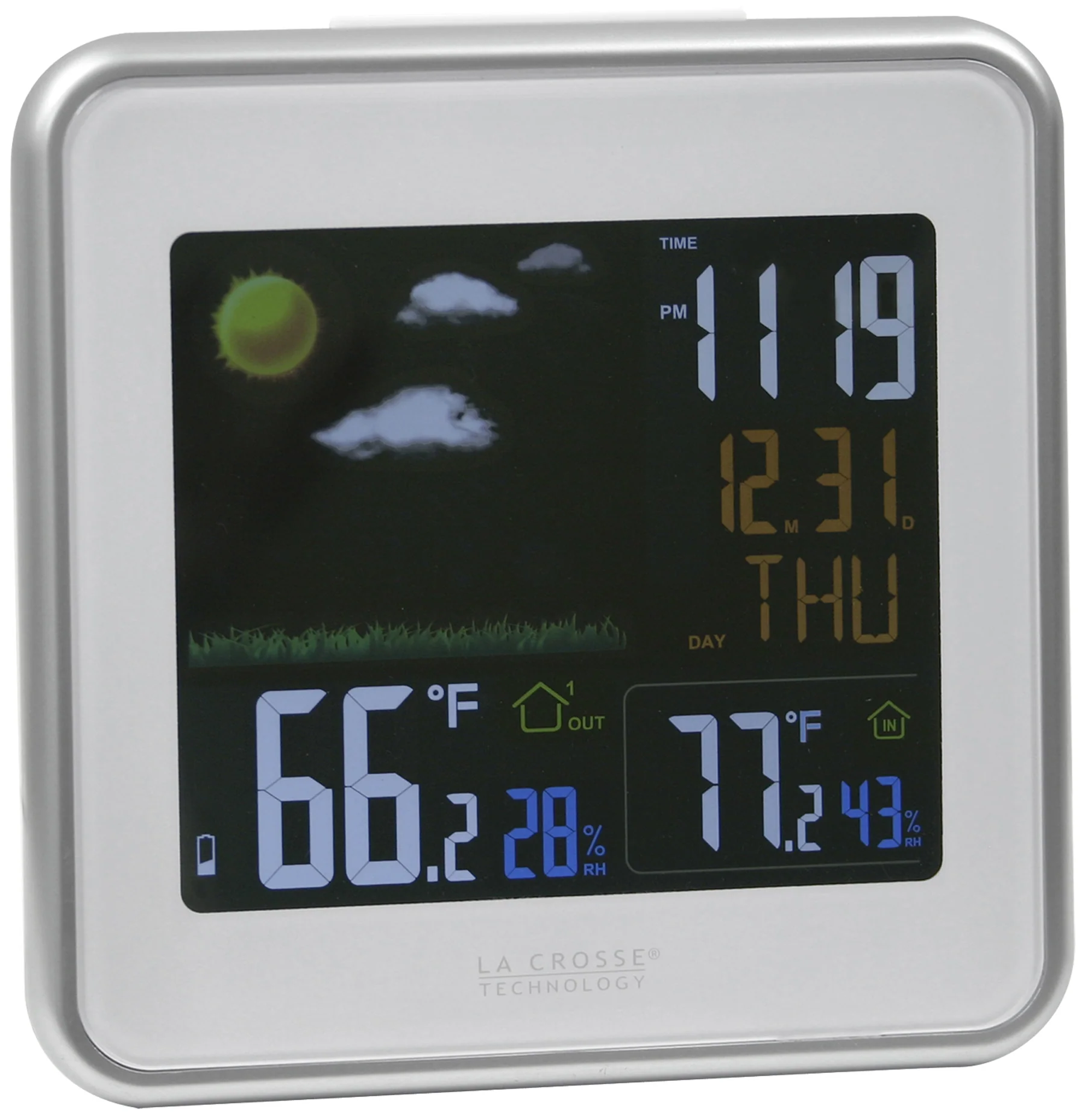 Wireless Atomic Color Weather Station with USB Charging