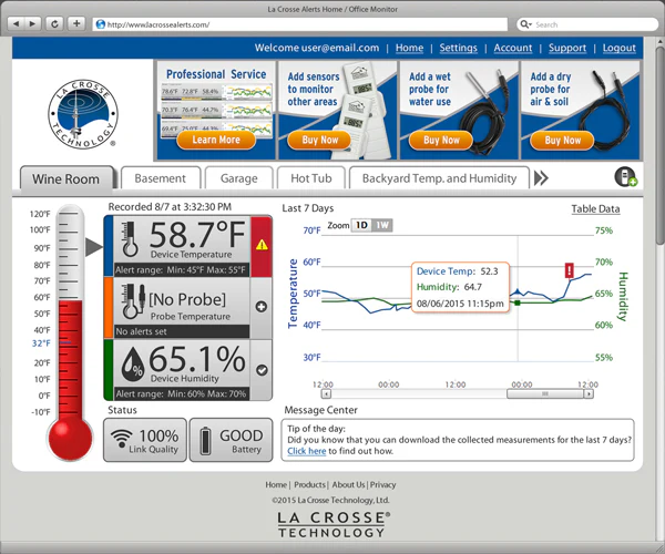 Wine Cellar Temperature and Humidity Monitor and Alert System - Image 3