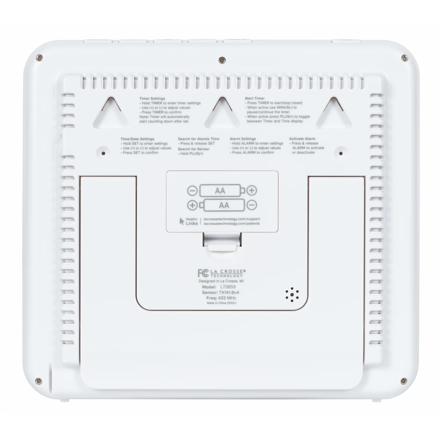 L73859 Atomic Clock with Indoor and Outdoor Temperature - Image 7